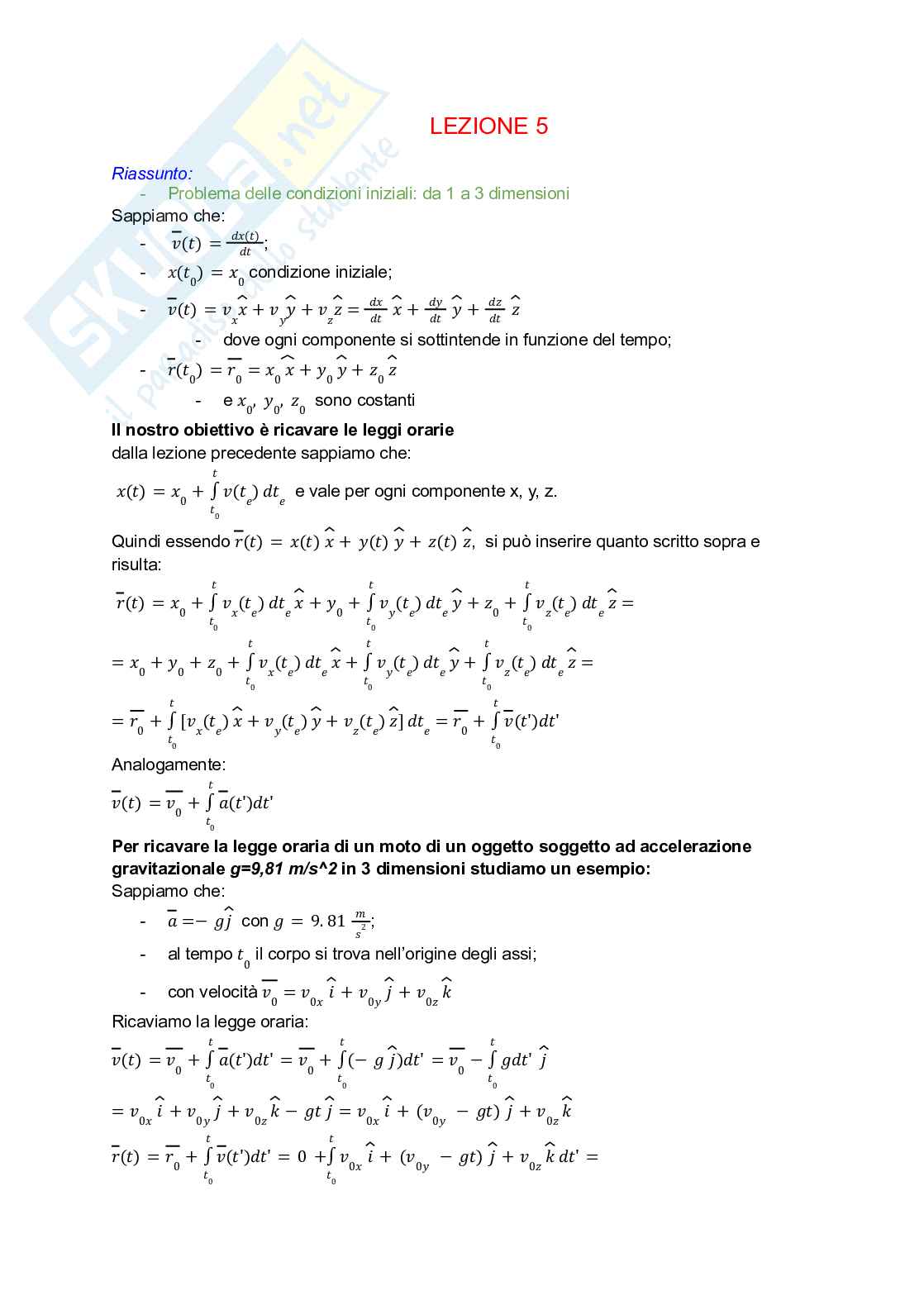 Fisica generale I (Primo modulo) Pag. 16