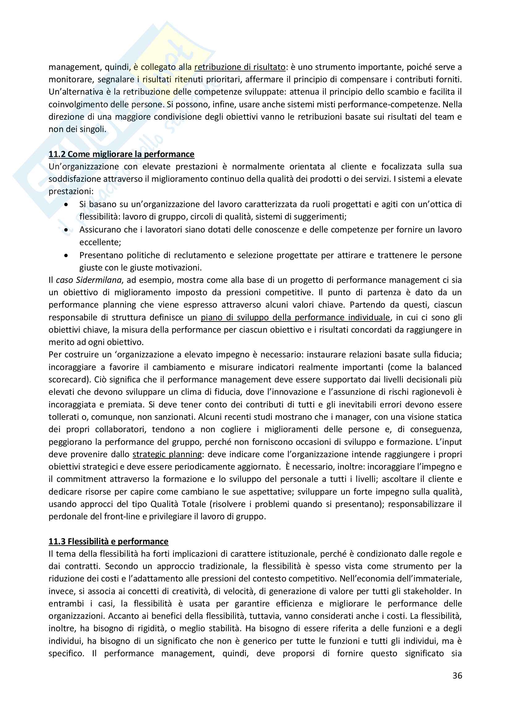 Riassunto esame Leadership, prof. Bresciani - Casalegno, libro consigliato da Casalegno "Risorse umane" Costa, Gianecchini, Terza edizione Pag. 36