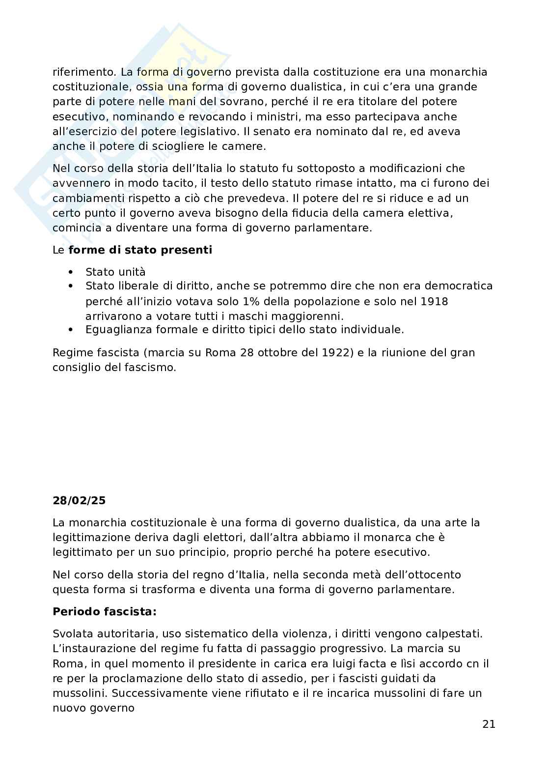 Appunti Diritto costituzionale  Pag. 21