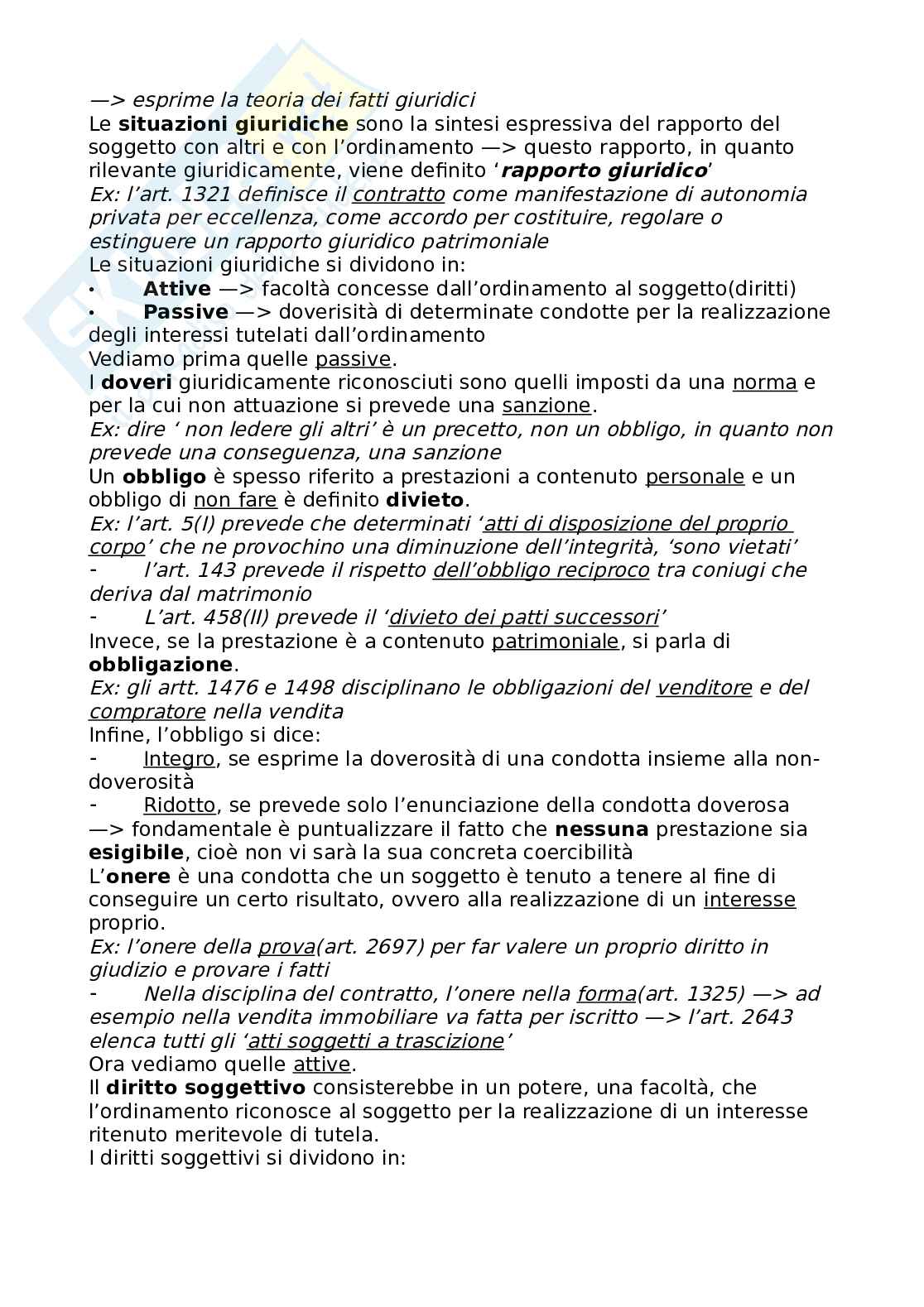 Riassunto esame Diritto privato, Prof. Macario Francesco, libro consigliato Introduzione al diritto privato, Macario Pag. 11