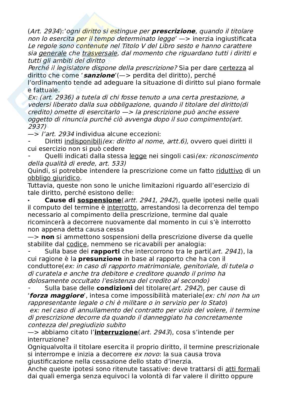Riassunto esame Diritto privato, Prof. Macario Francesco, libro consigliato Introduzione al diritto privato, Macario Pag. 16