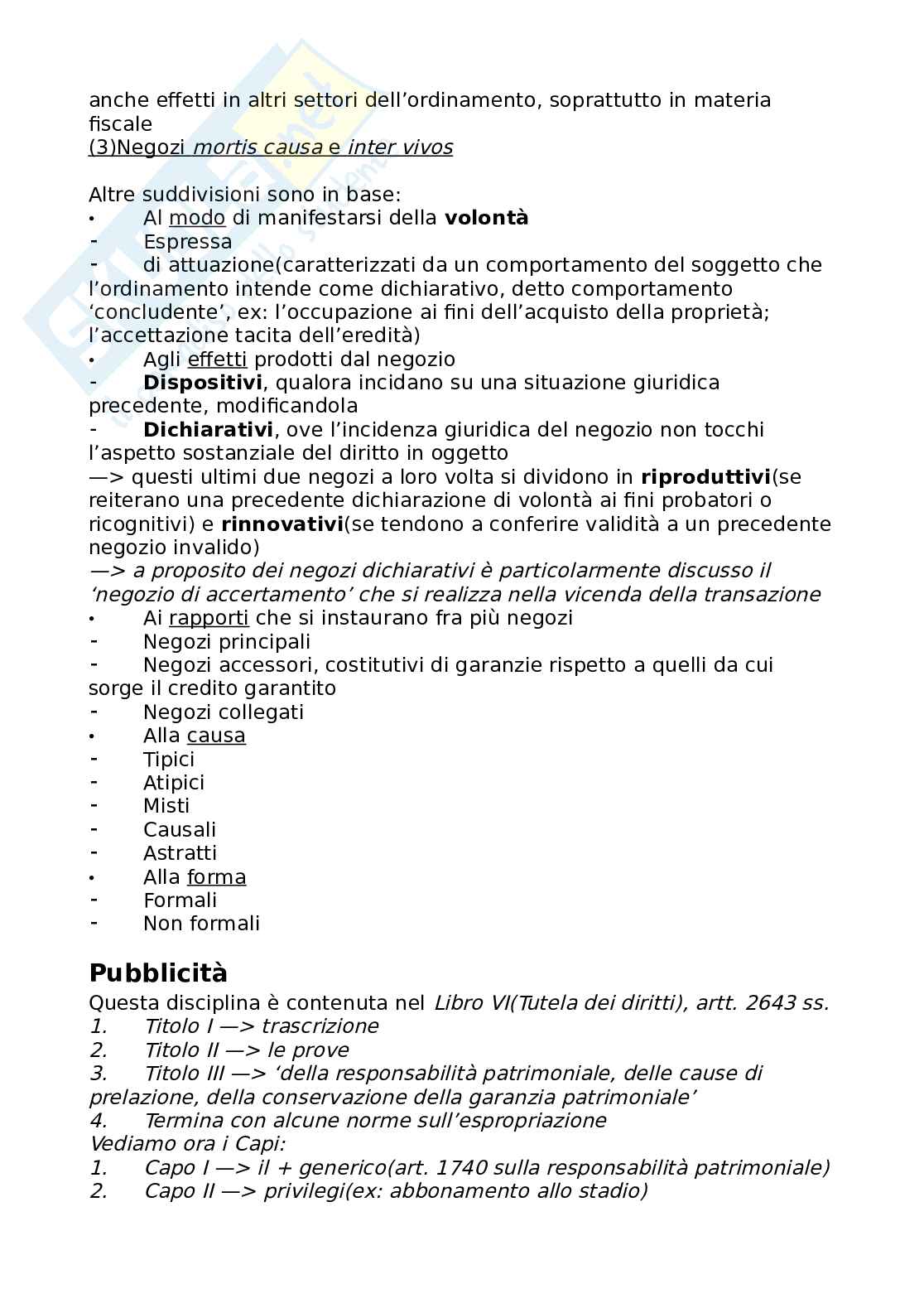 Riassunto esame Diritto privato, Prof. Macario Francesco, libro consigliato Introduzione al diritto privato, Macario Pag. 21