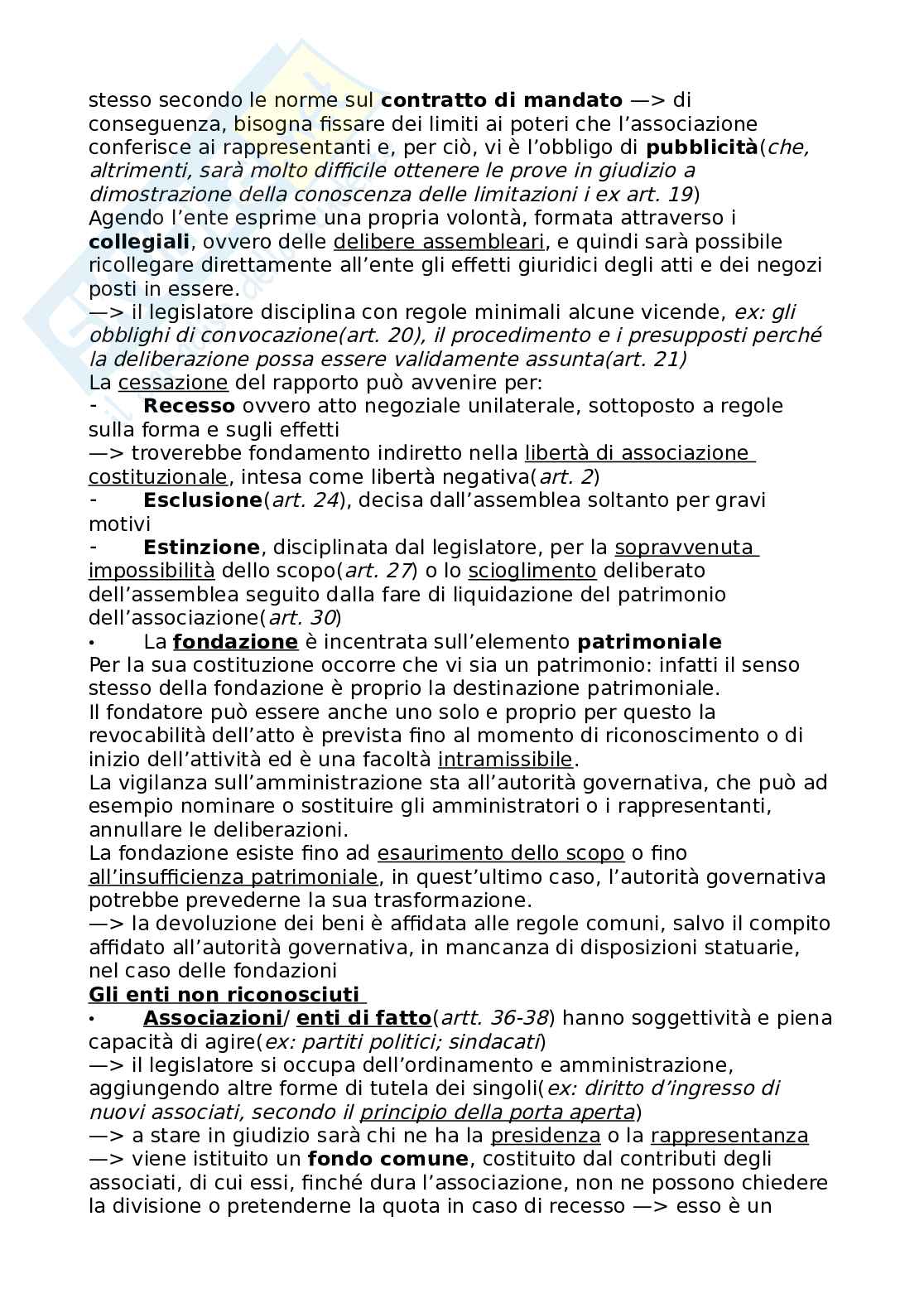Riassunto esame Diritto privato, Prof. Macario Francesco, libro consigliato Introduzione al diritto privato, Macario Pag. 41