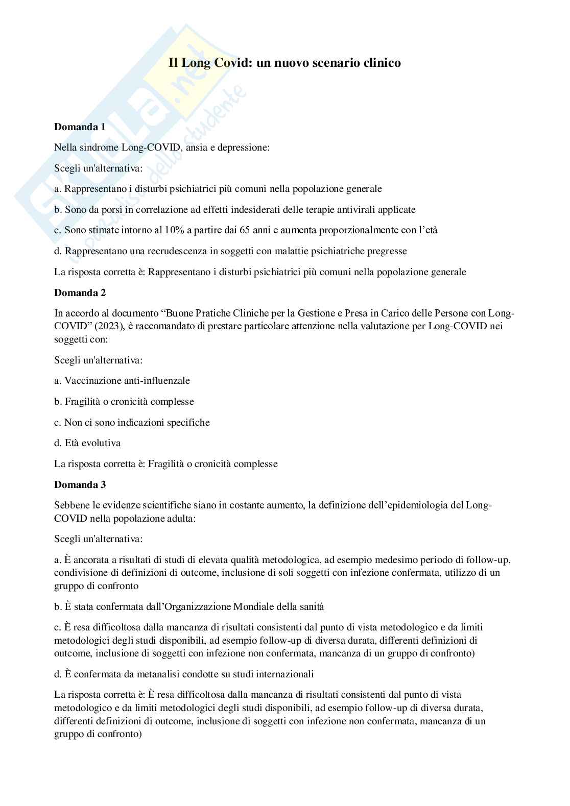 Long Covid, un nuovo scenario clinico Pag. 1