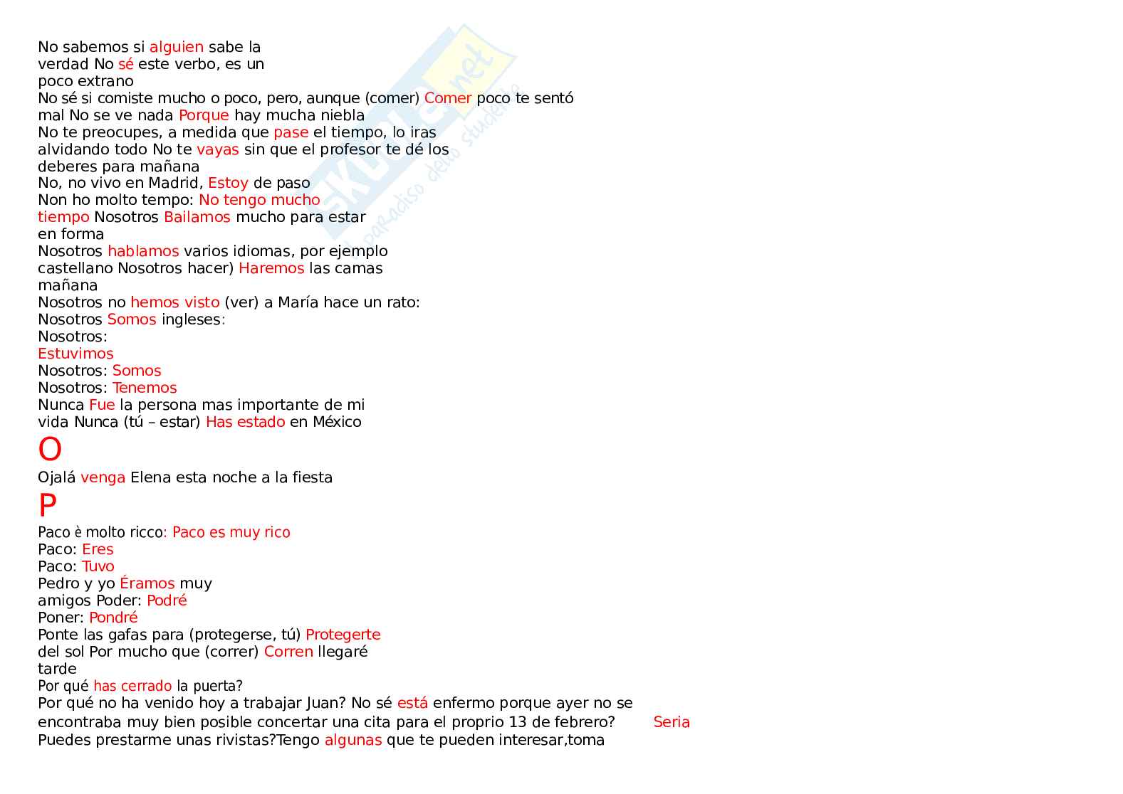 Risposte Spagnolo, aggiornato e completo con Extra. In ordine  Pag. 21