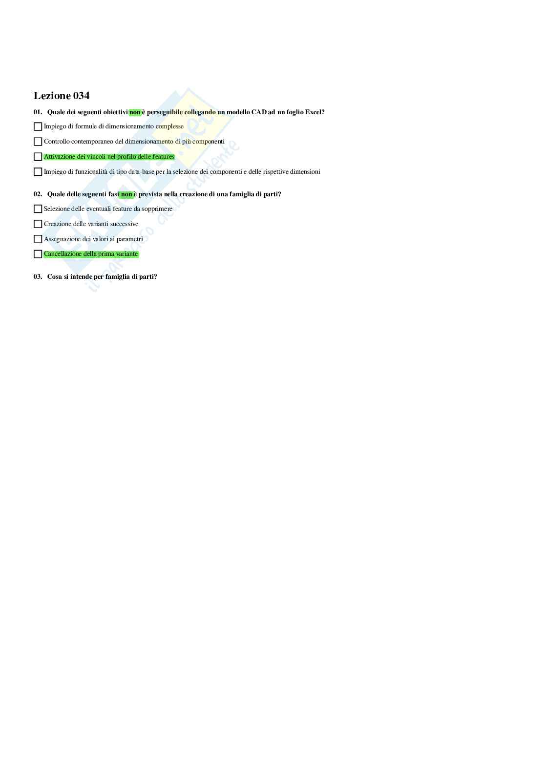 Paniere completo Strumenti per la progettazione del veicolo - Risposte multiple  Pag. 36