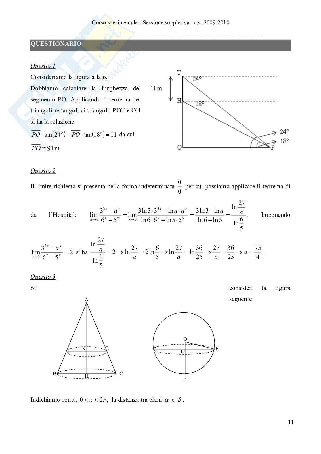 2010 - Liceo scientifico PNI, sessione suppletiva Pag. 11