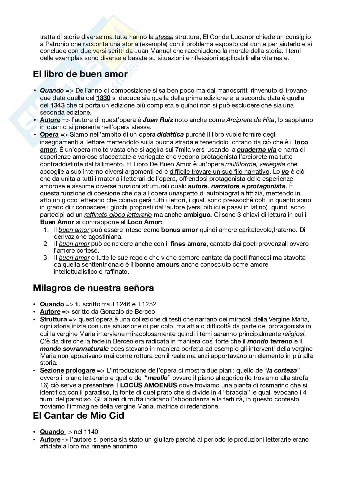Appunti e quadri storici svolti a lezione di Letteratura spagnola Pag. 2