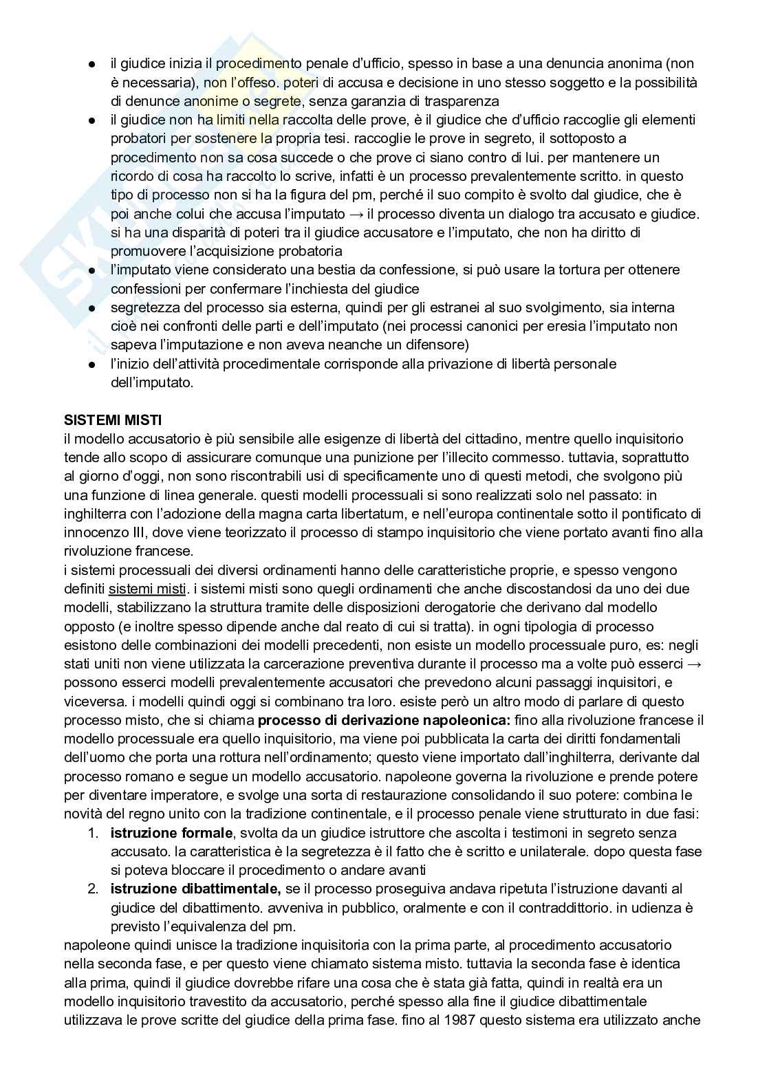 Riassunto esame Procedura penale, Prof. Zacché Francesco, libro consigliato Sistema di procedura penale, II, Persone, strumenti, riti, Milano, 2023 e II processo penale, Il Mulino, Bologna, 2020,, Ubertis  Pag. 2