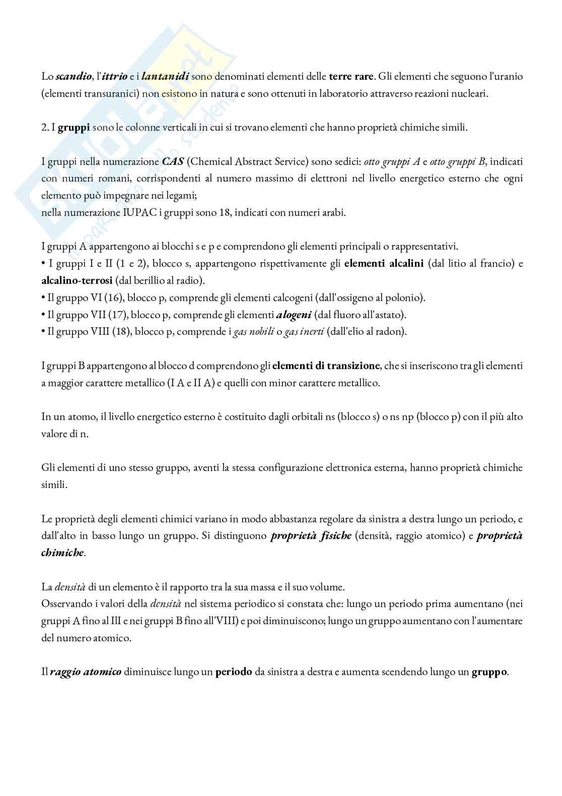 Riassunto esame Chimica, Prof. Di Foggia, libro consigliato Chimica organica e inorganica per il semestre filtro, Michele Pag. 11