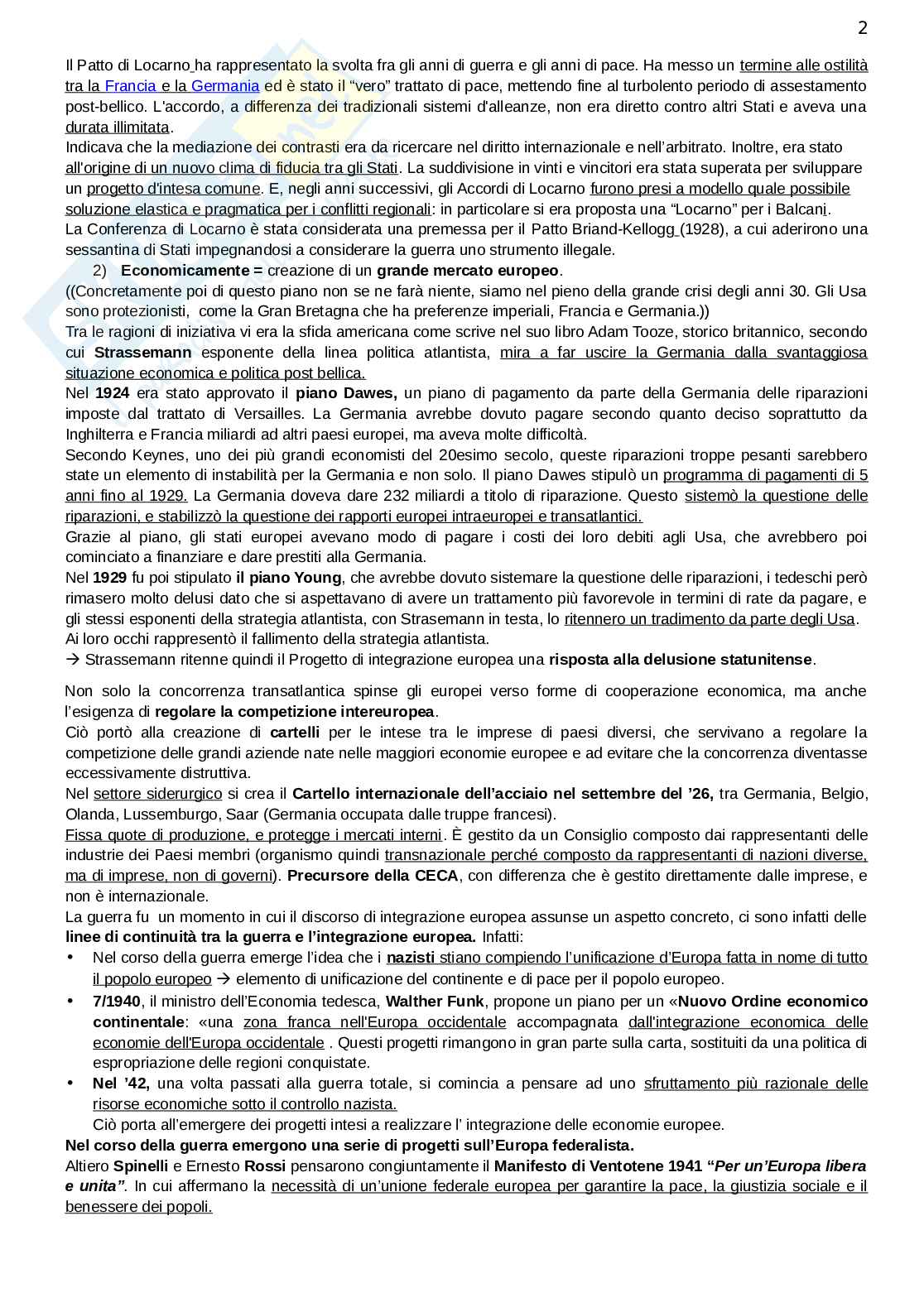 Storia delle istituzioni e delle politiche europee Pag. 2