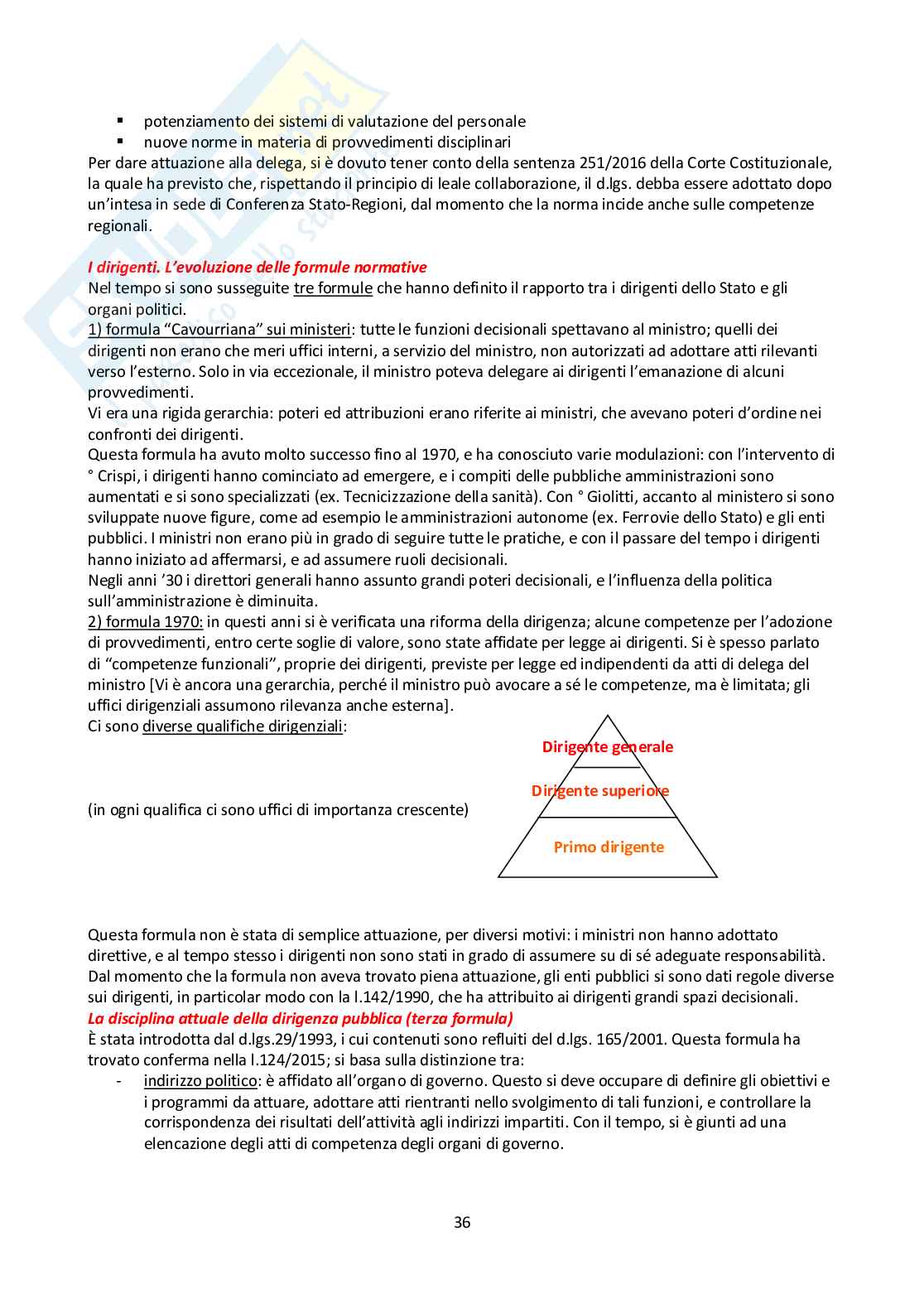 Riassunto esame Diritto amministrativo, Prof. Simonetti Alfredo, libro consigliato Manuale di diritto amministrativo, Marcello Clarich Pag. 36