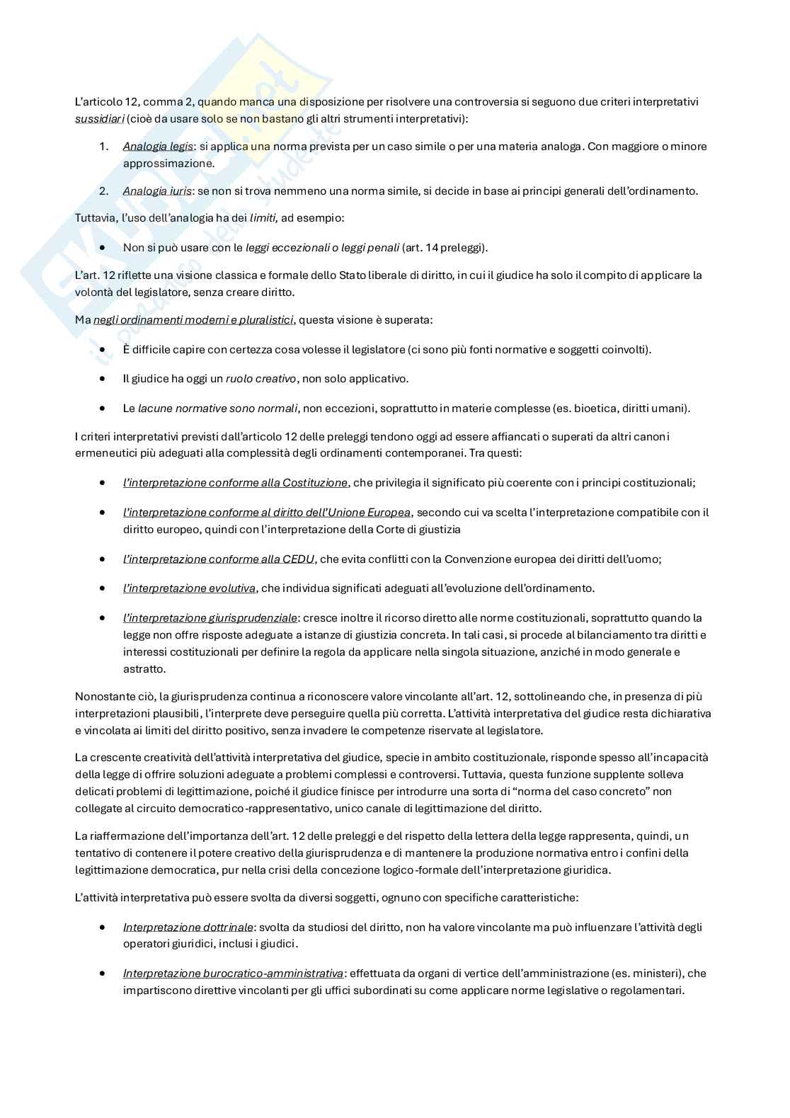 Riassunto esame diritto pubblico generale, Prof. Monego Davide, libro consigliato Diritto pubblico, Bin, Pitruzzella Pag. 16