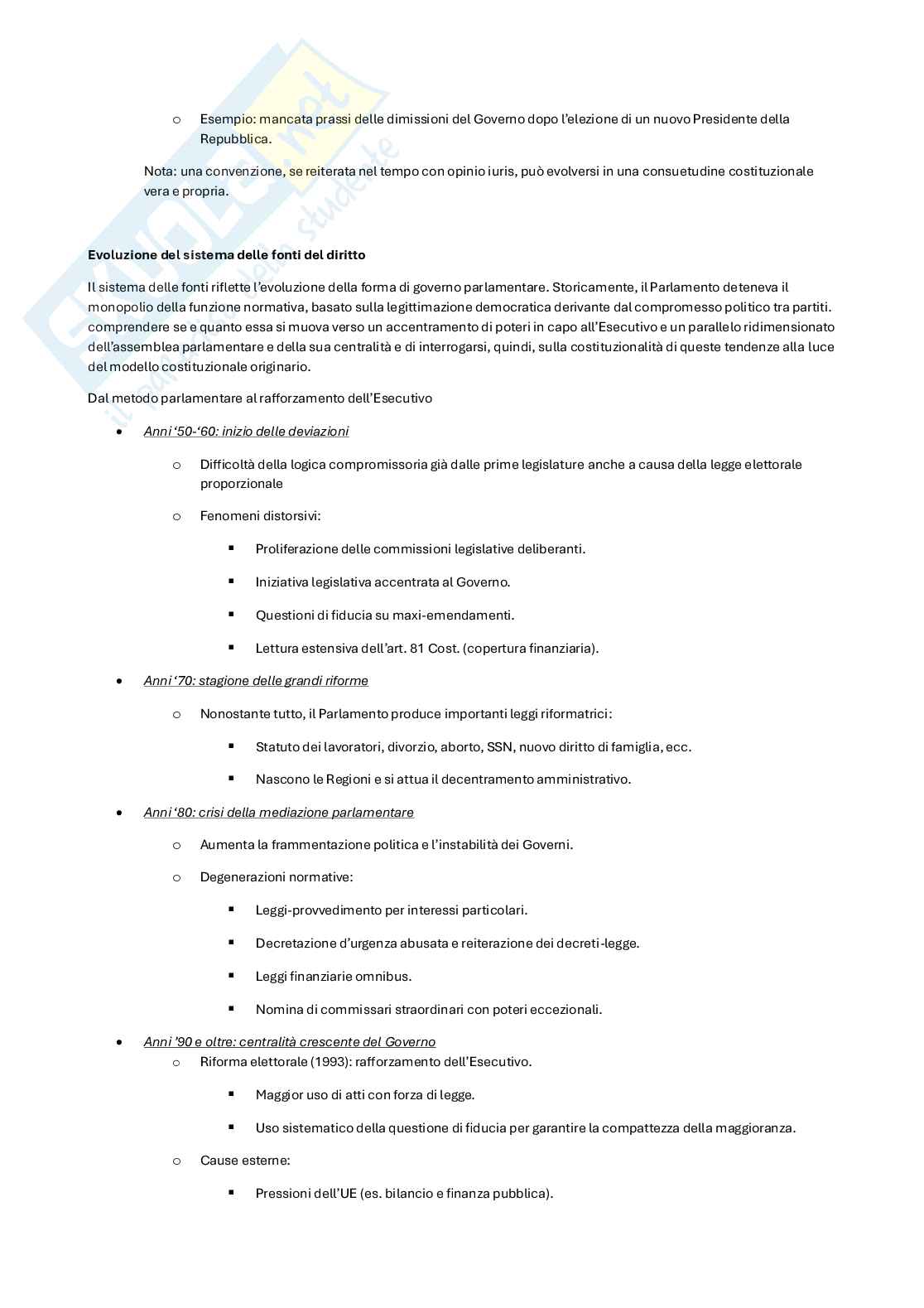 Riassunto esame diritto pubblico generale, Prof. Monego Davide, libro consigliato Diritto pubblico, Bin, Pitruzzella Pag. 31