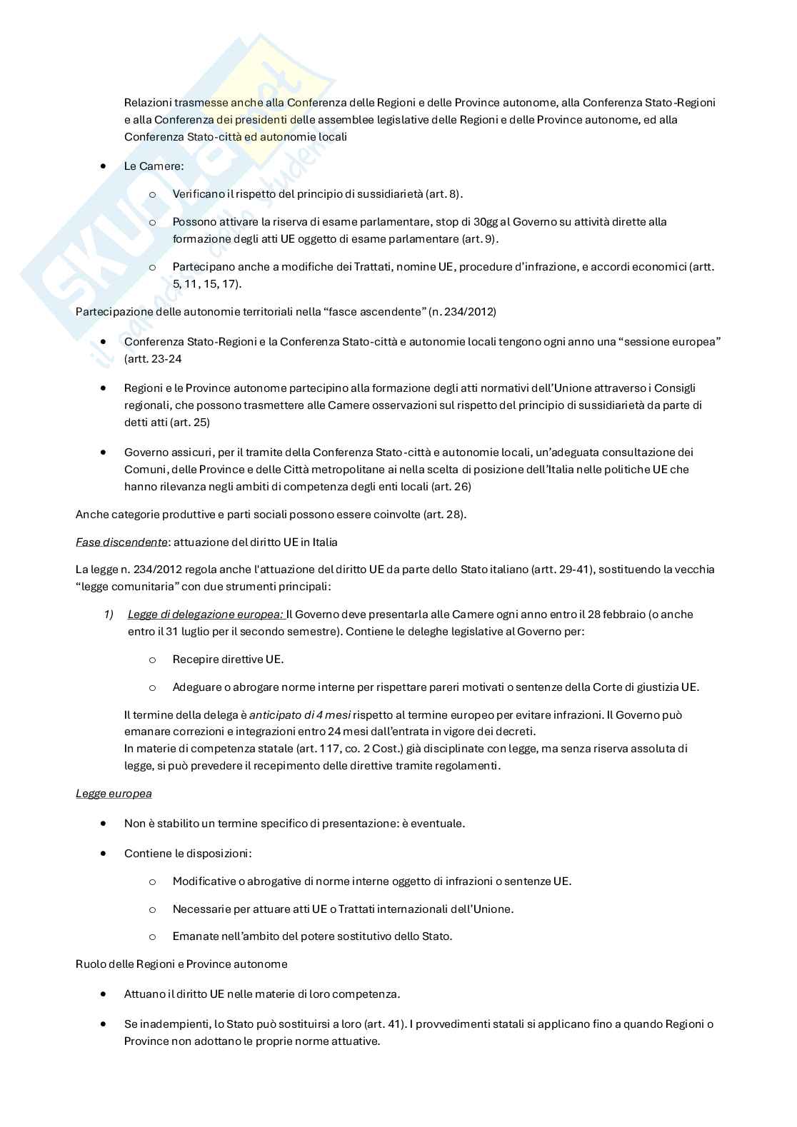 Riassunto esame diritto pubblico generale, Prof. Monego Davide, libro consigliato Diritto pubblico, Bin, Pitruzzella Pag. 41