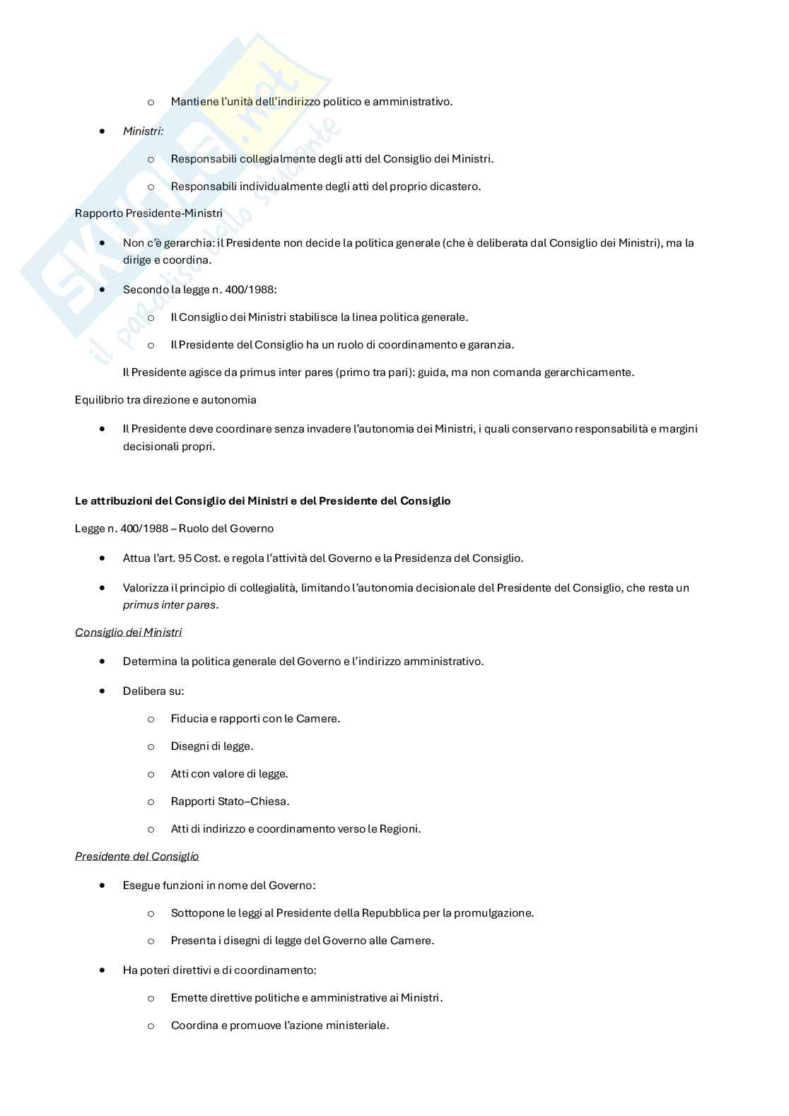 Riassunto esame diritto pubblico generale, Prof. Monego Davide, libro consigliato Diritto pubblico, Bin, Pitruzzella Pag. 66