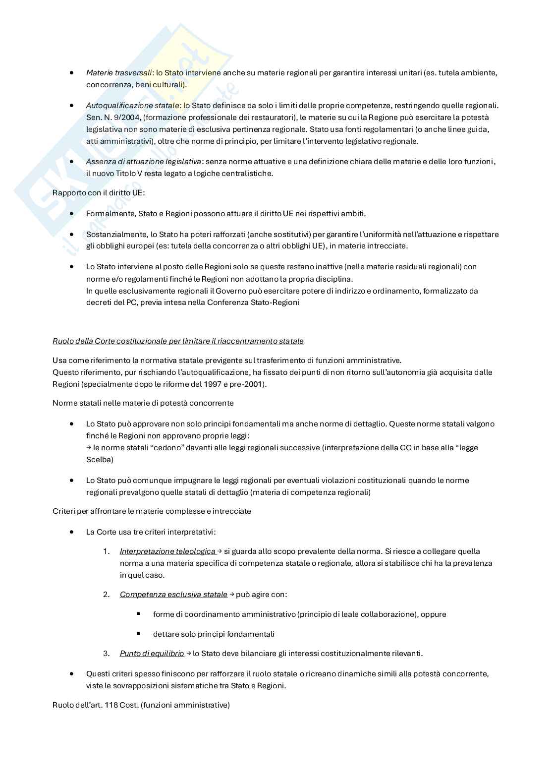 Riassunto esame diritto pubblico generale, Prof. Monego Davide, libro consigliato Diritto pubblico, Bin, Pitruzzella Pag. 81