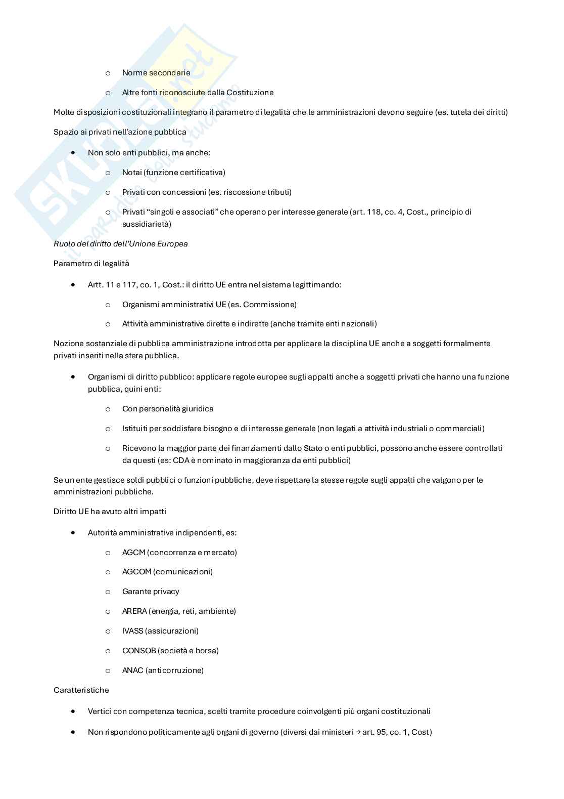 Riassunto esame diritto pubblico generale, Prof. Monego Davide, libro consigliato Diritto pubblico, Bin, Pitruzzella Pag. 91