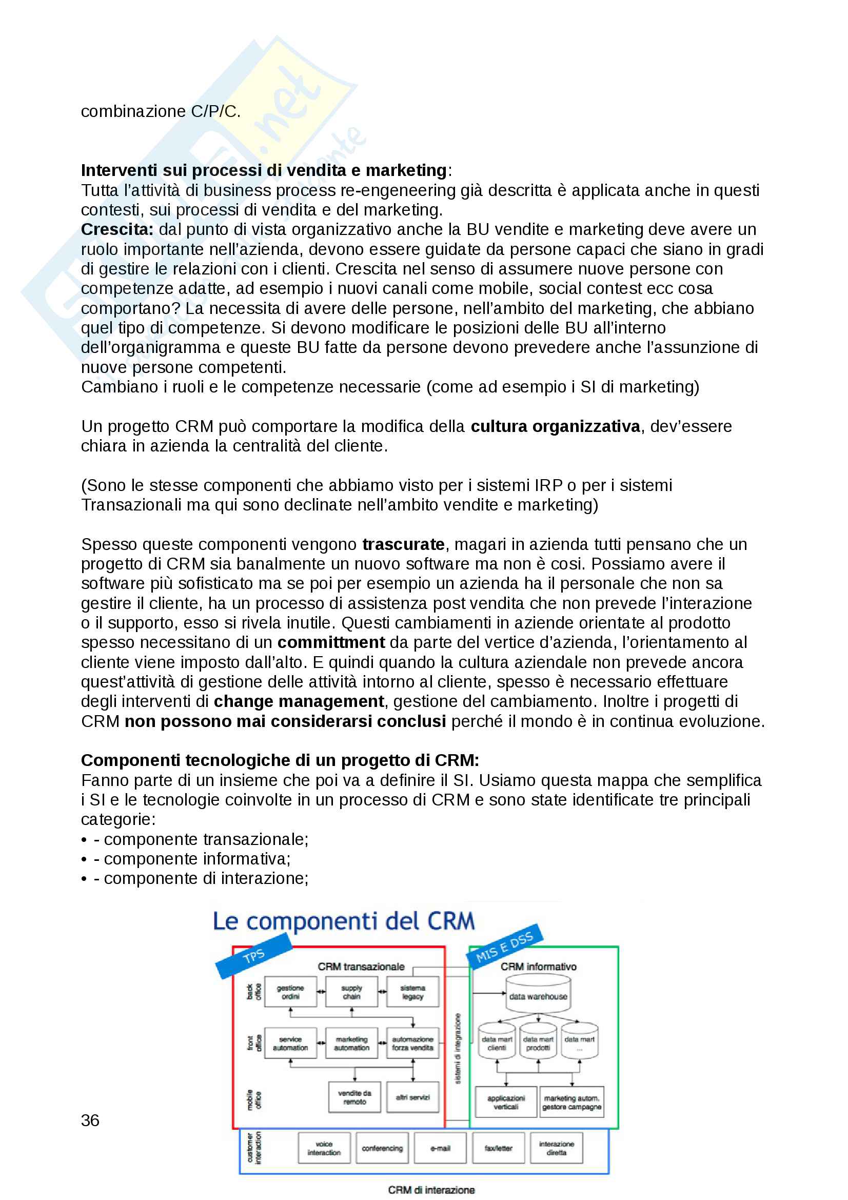 Organizzazione dei sistemi informativi aziendali Pag. 36