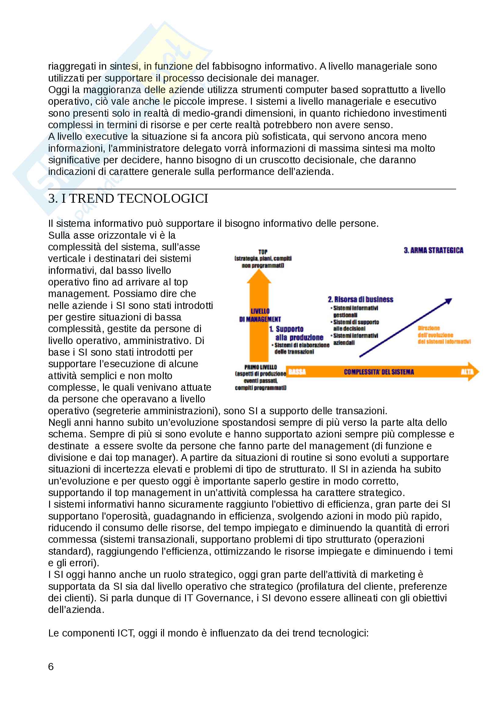 Organizzazione dei sistemi informativi aziendali Pag. 6