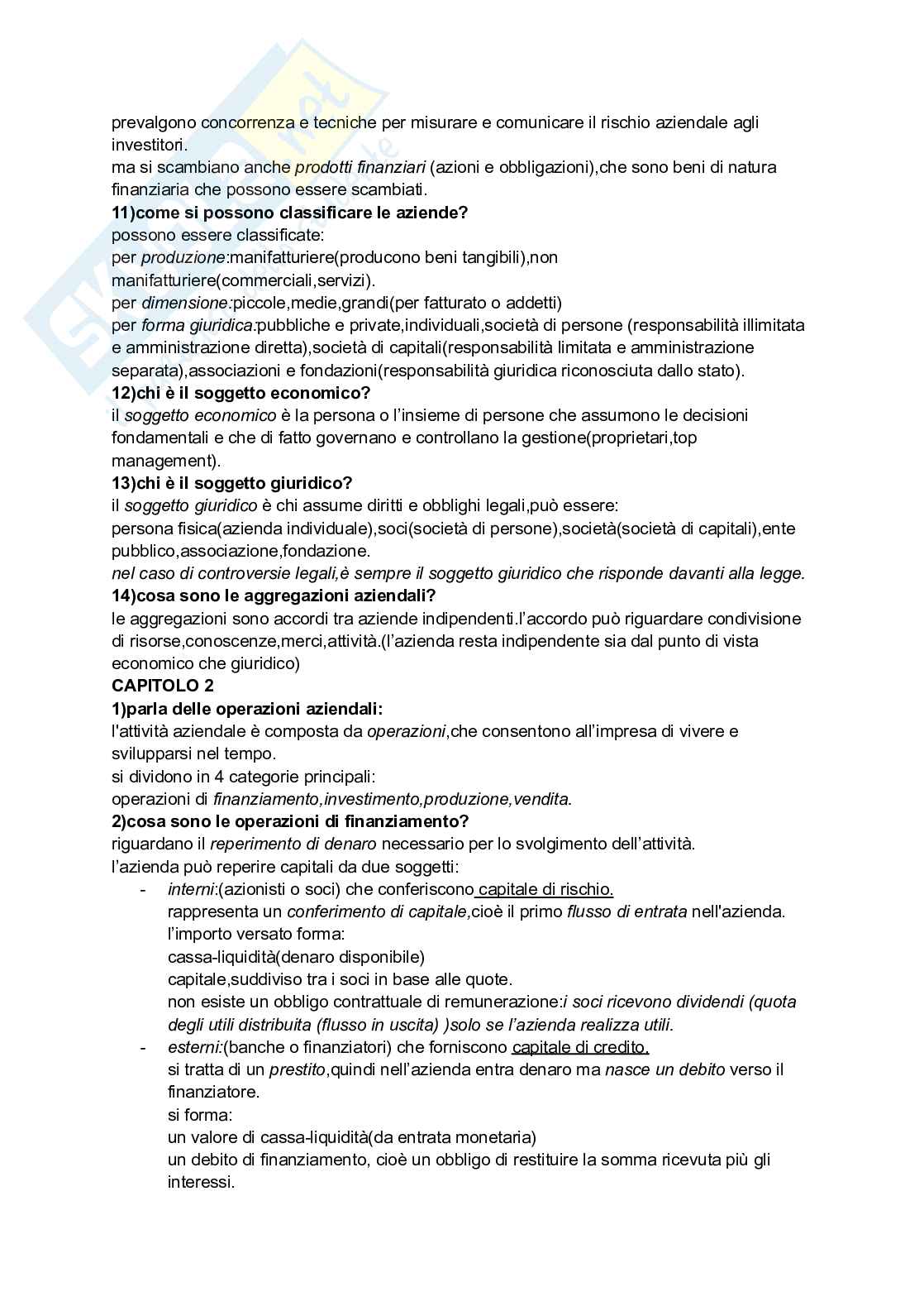 Domande e risposte Economia aziendale Pag. 2