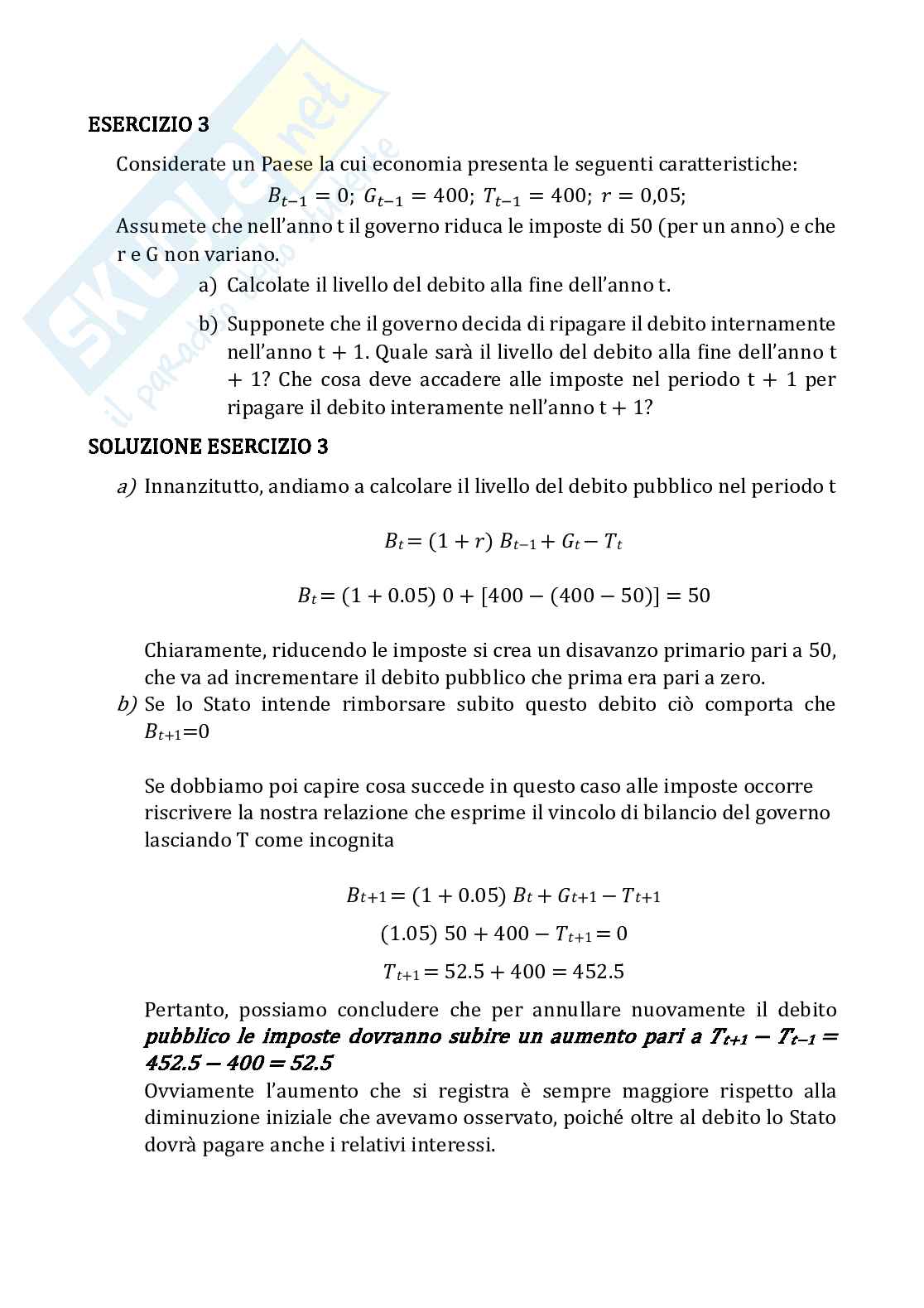 Esercizi Macroeconomia Pag. 16