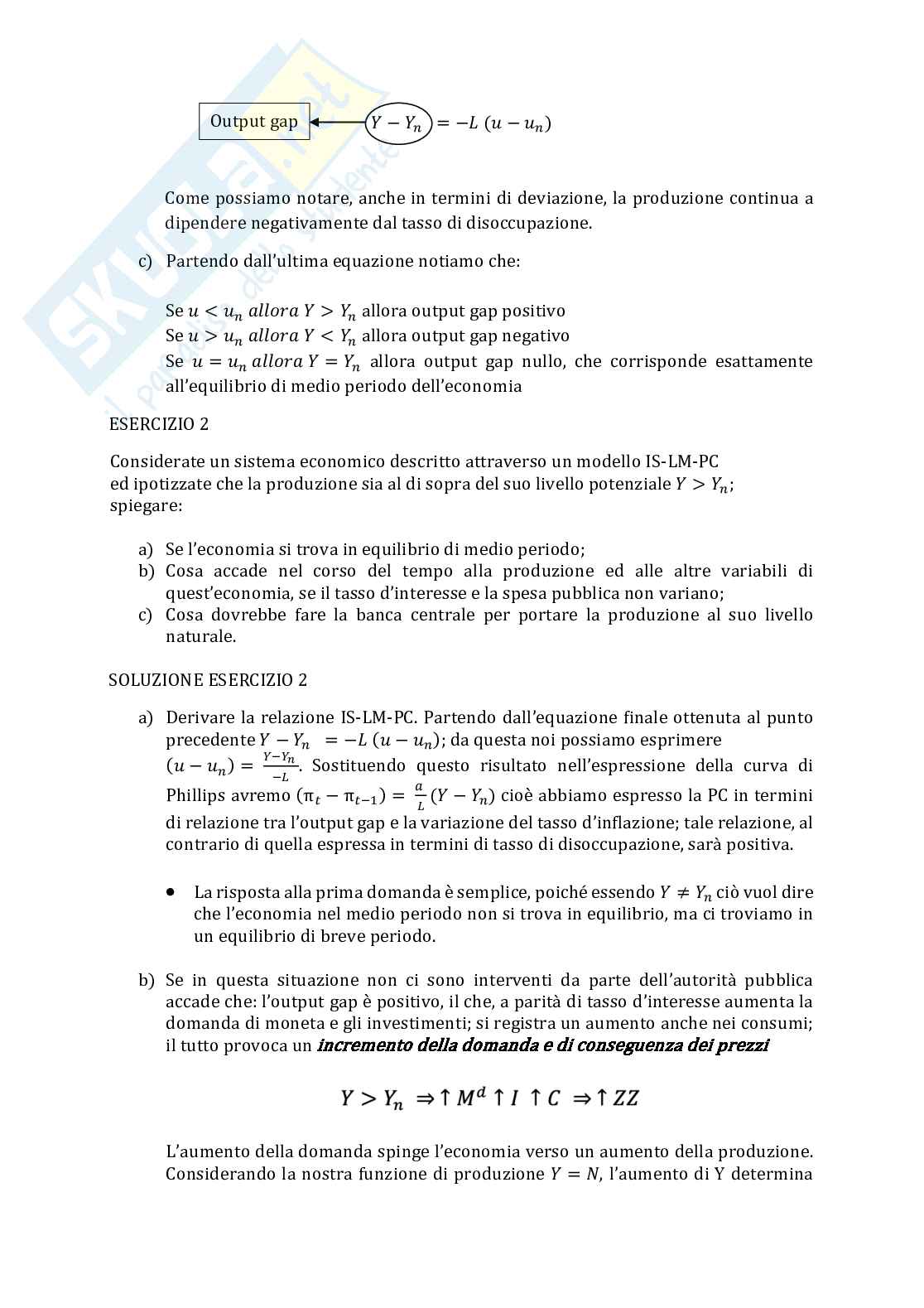 Esercizi Macroeconomia Pag. 2
