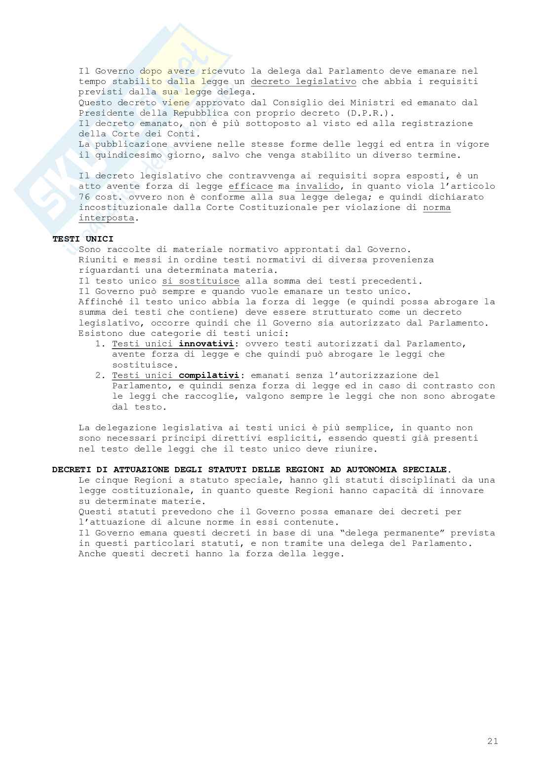 Diritto costituzionale Pag. 21