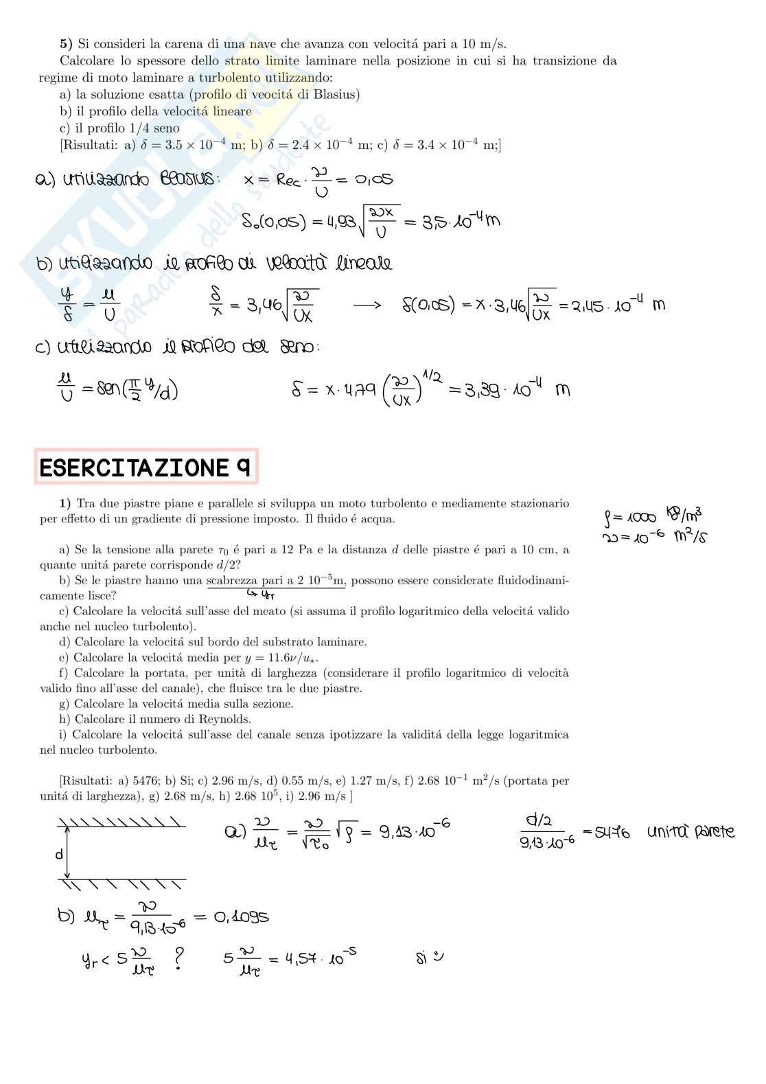 Esercitazioni Idrodinamica 2  Pag. 26