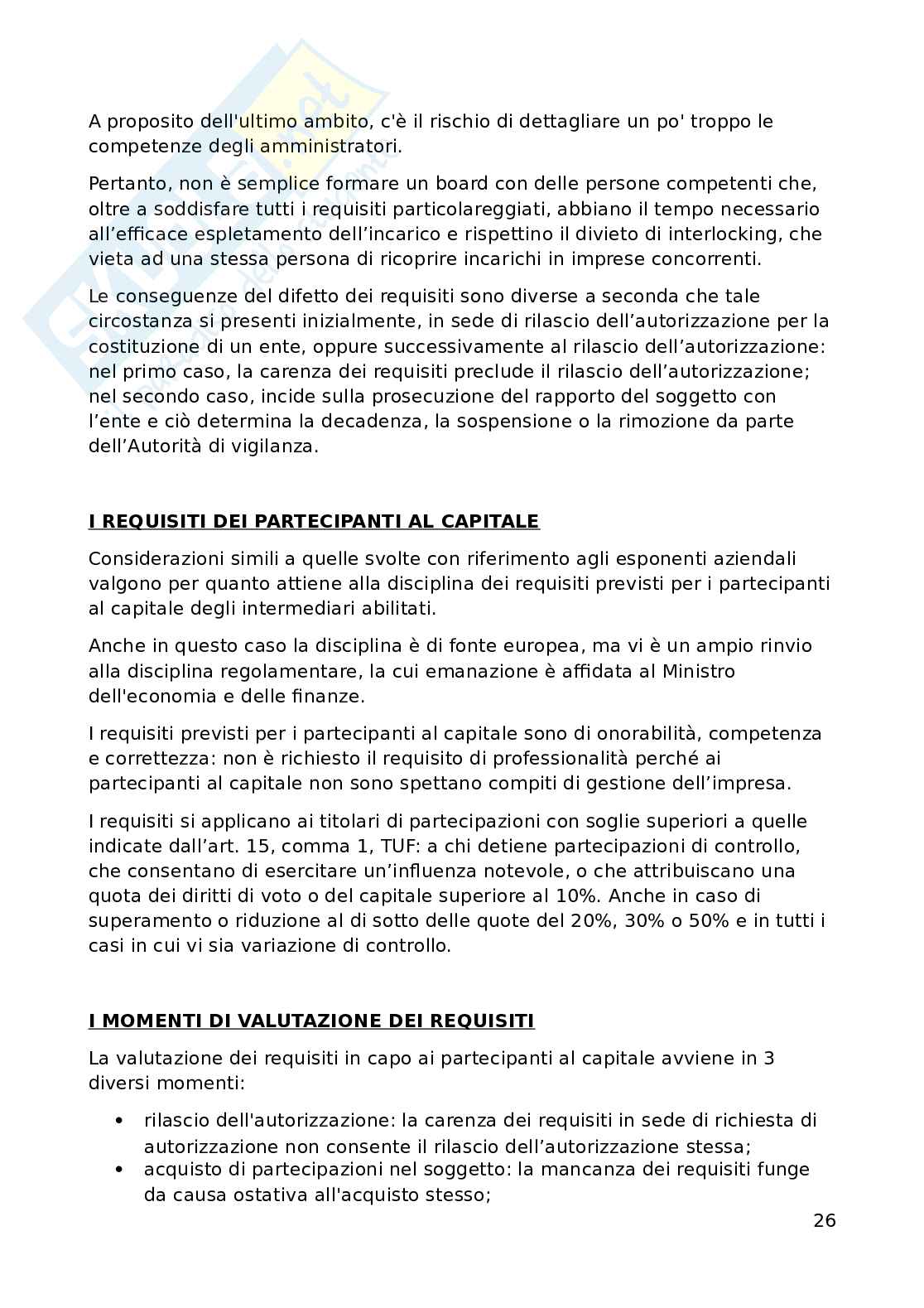 Appunti di Diritto dei mercati finanziari Pag. 26