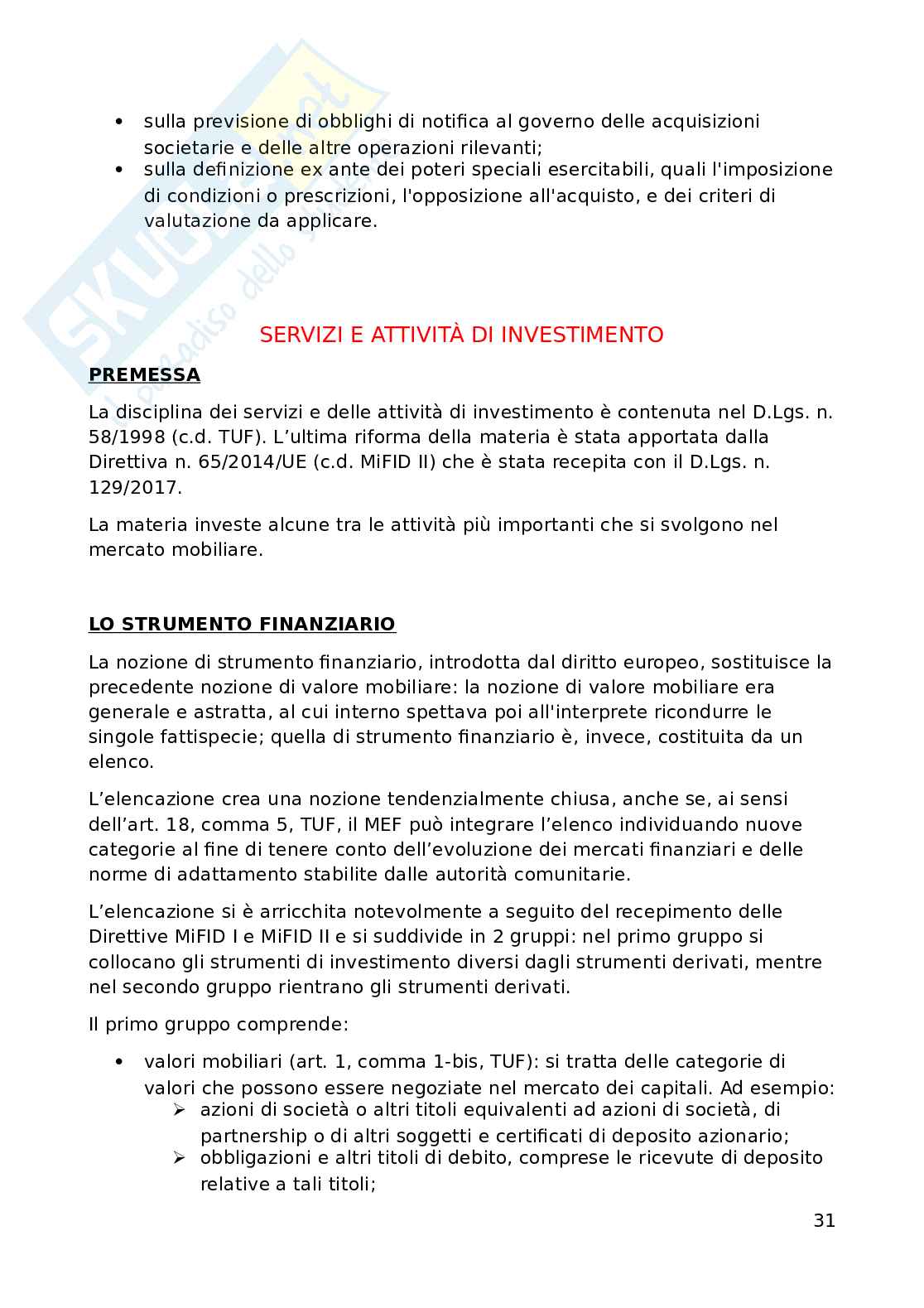 Appunti di Diritto dei mercati finanziari Pag. 31