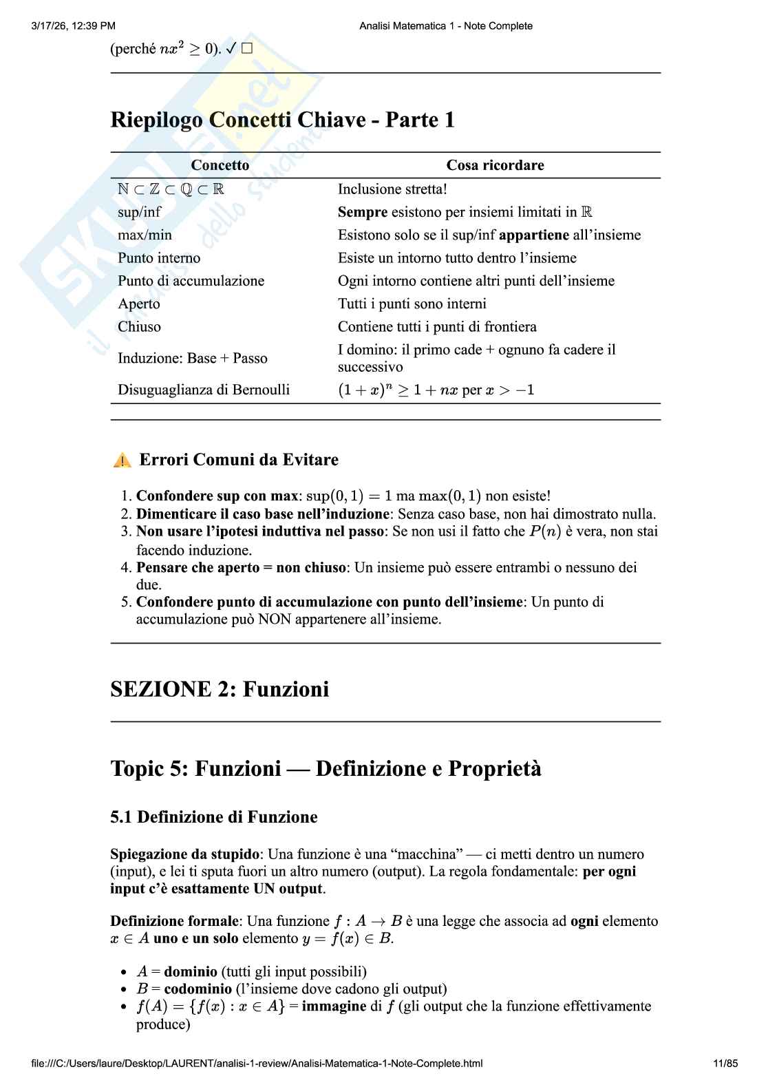 Appunti Analisi 1 Pag. 11