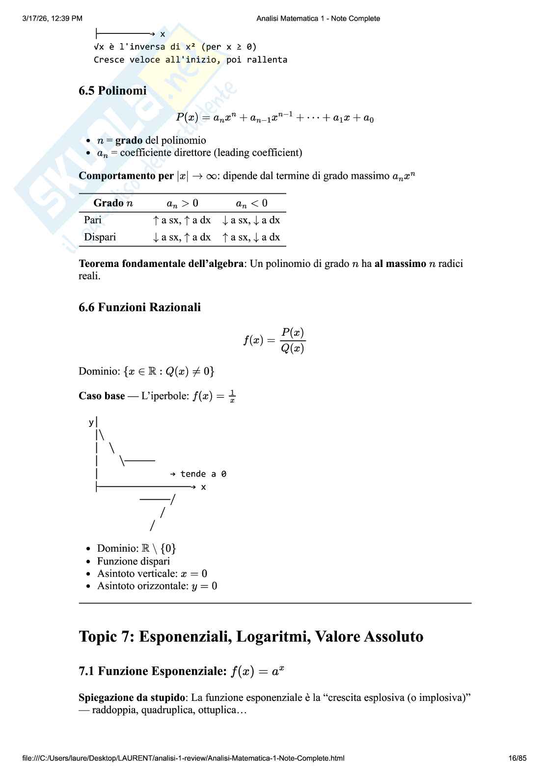 Appunti Analisi 1 Pag. 16