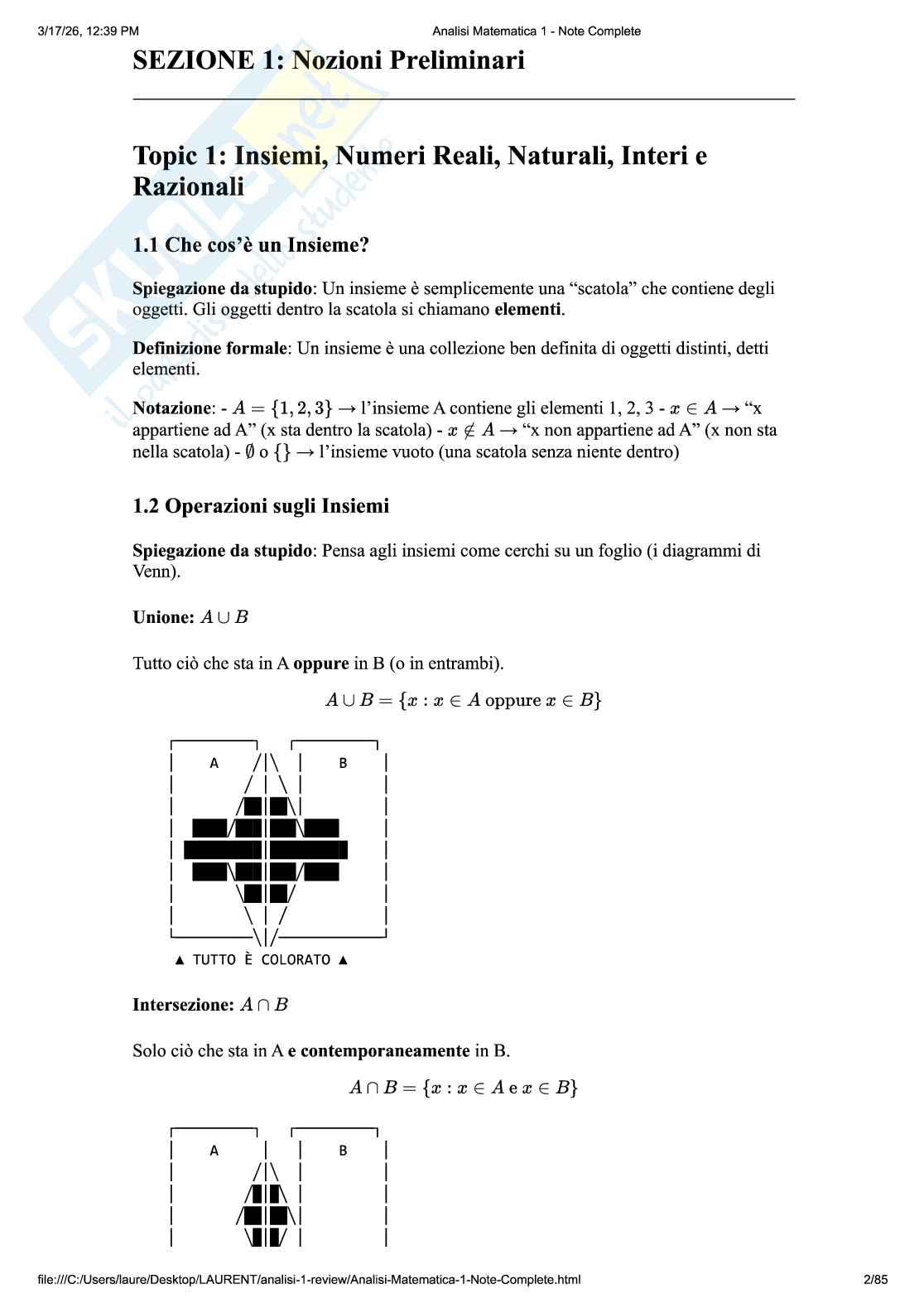 Appunti Analisi 1 Pag. 2