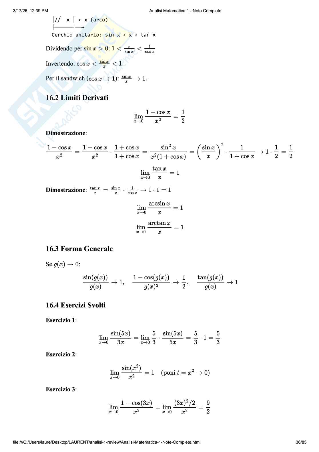 Appunti Analisi 1 Pag. 36