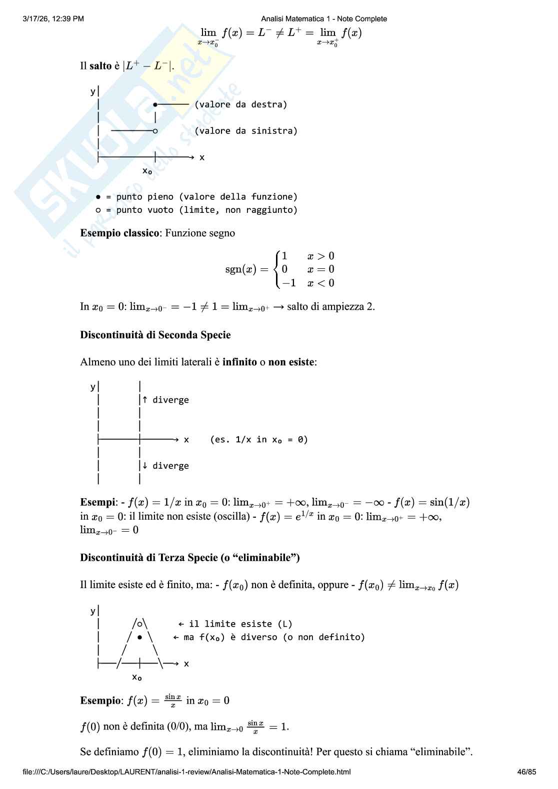 Appunti Analisi 1 Pag. 46