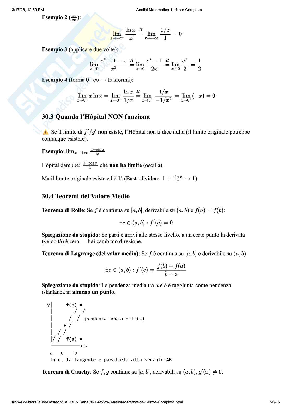Appunti Analisi 1 Pag. 56