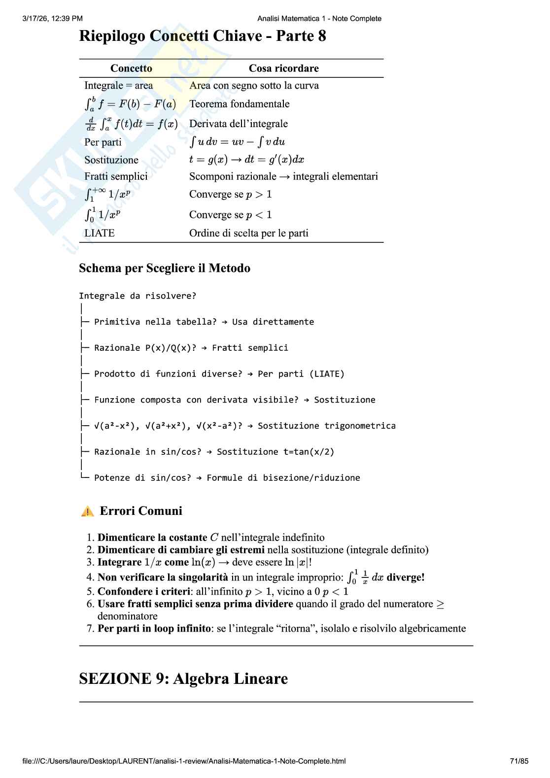 Appunti Analisi 1 Pag. 71