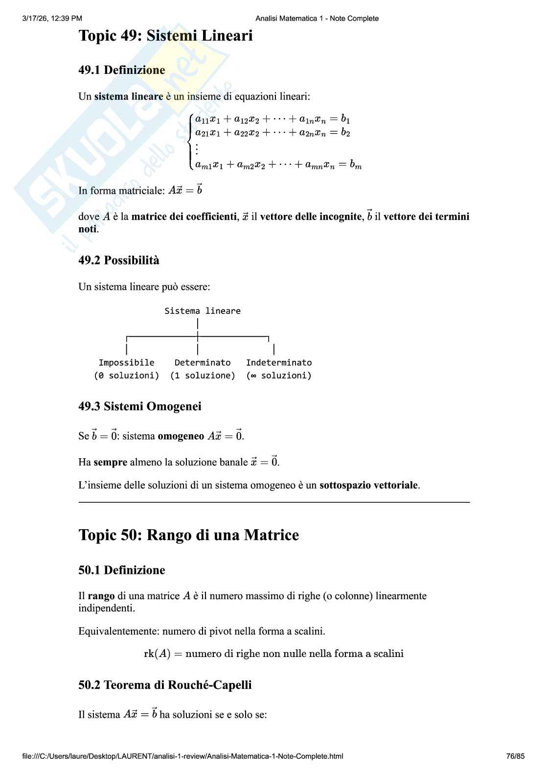Appunti Analisi 1 Pag. 76