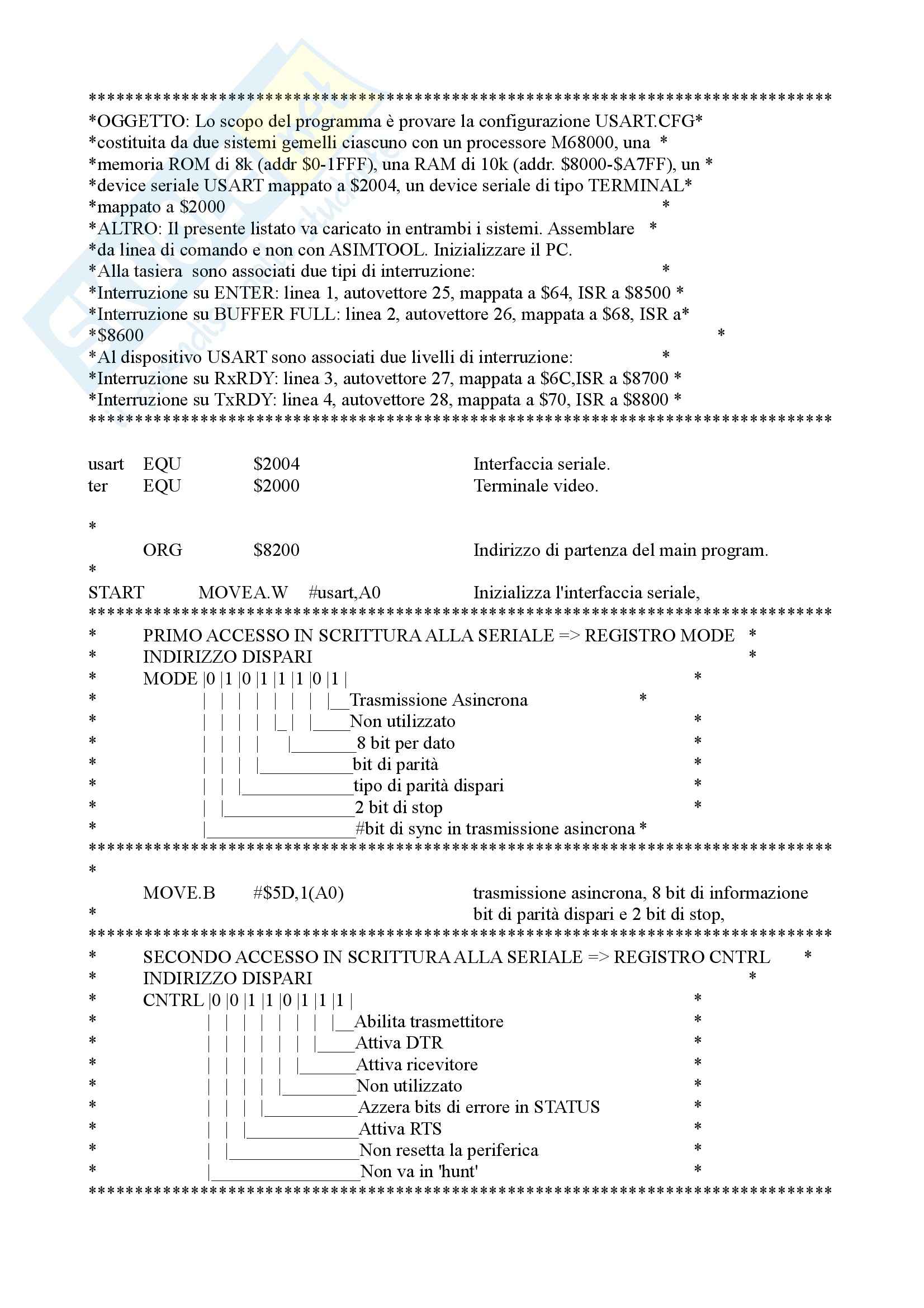 Configurazione USART Pag. 1