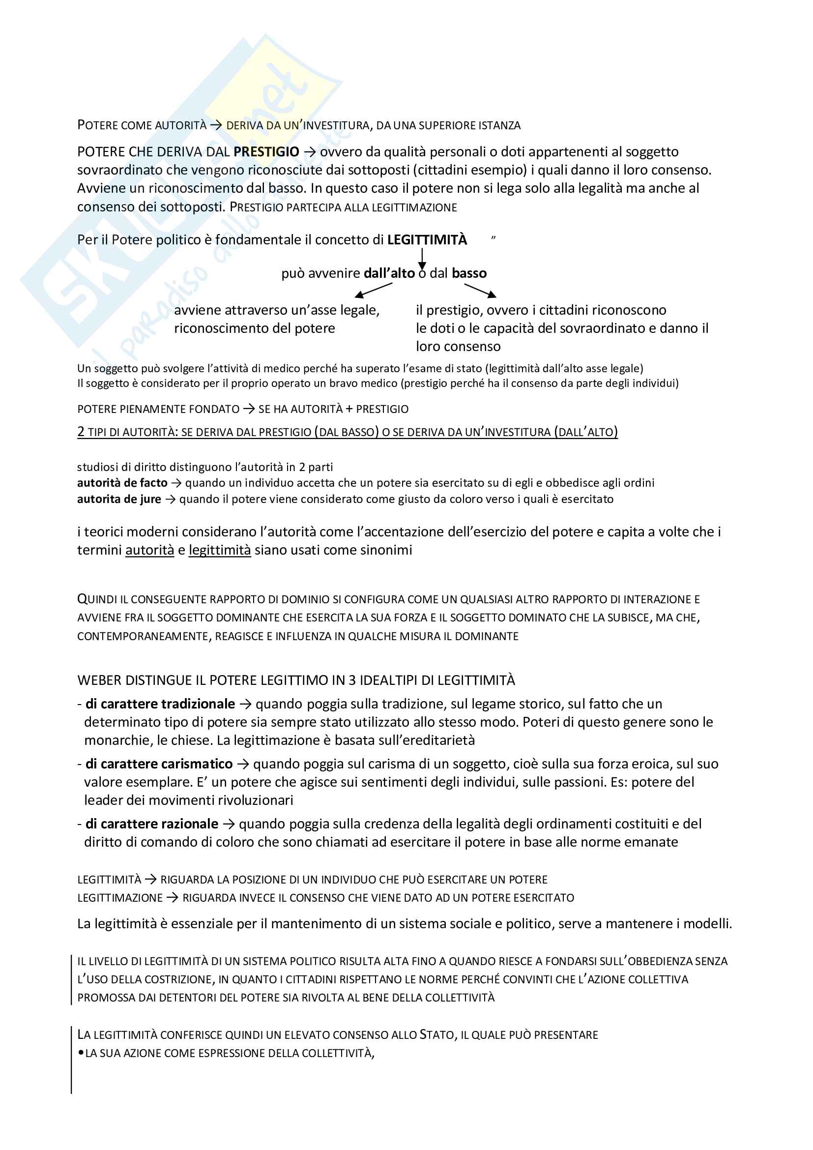 Sociologia dei fenomeni politici - Appunti completi Pag. 11