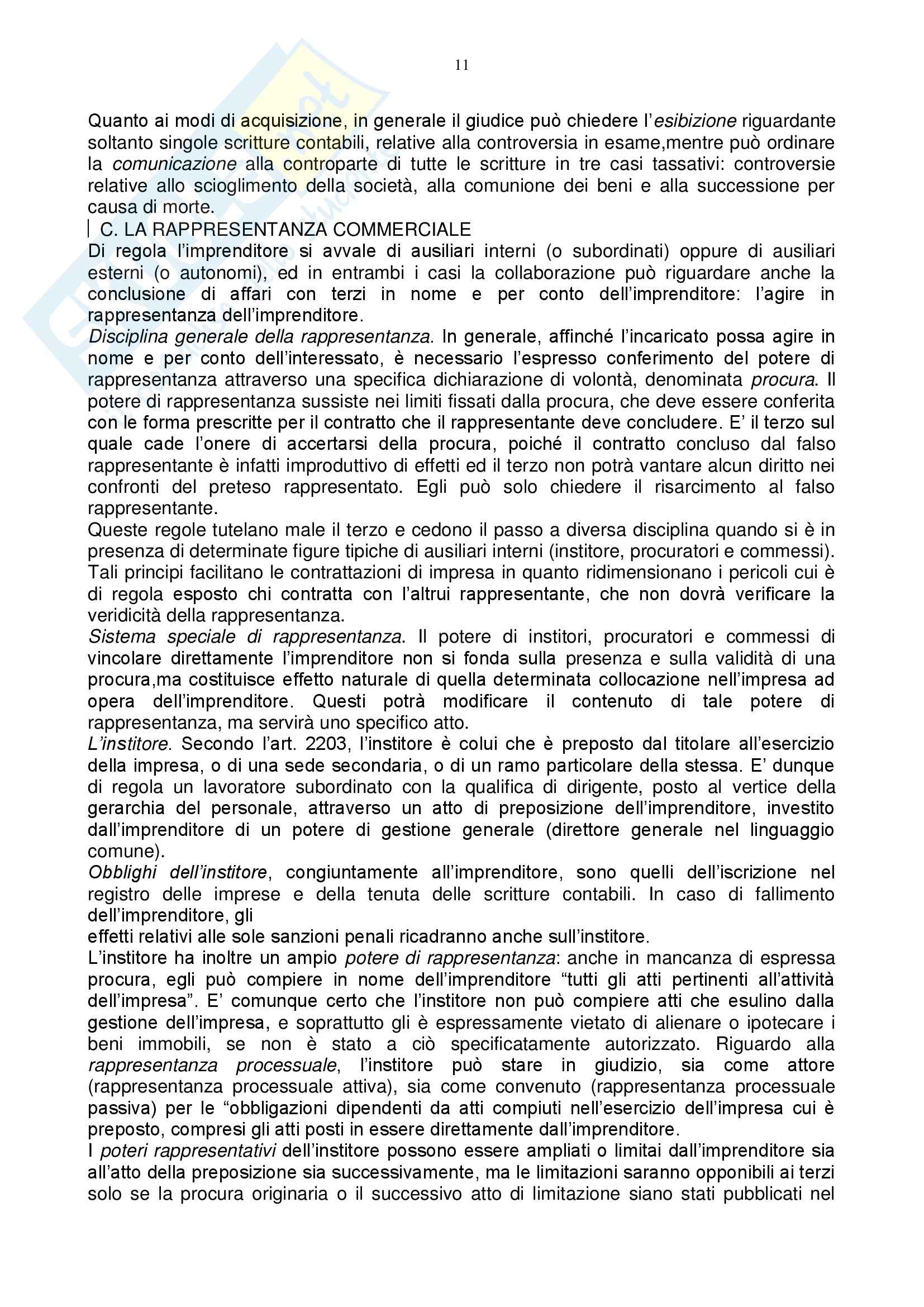 Riassunto esame Diritto Commerciale, prof. Libertini, libro consigliato Manuale di Diritto Commerciale, Campobasso Pag. 11