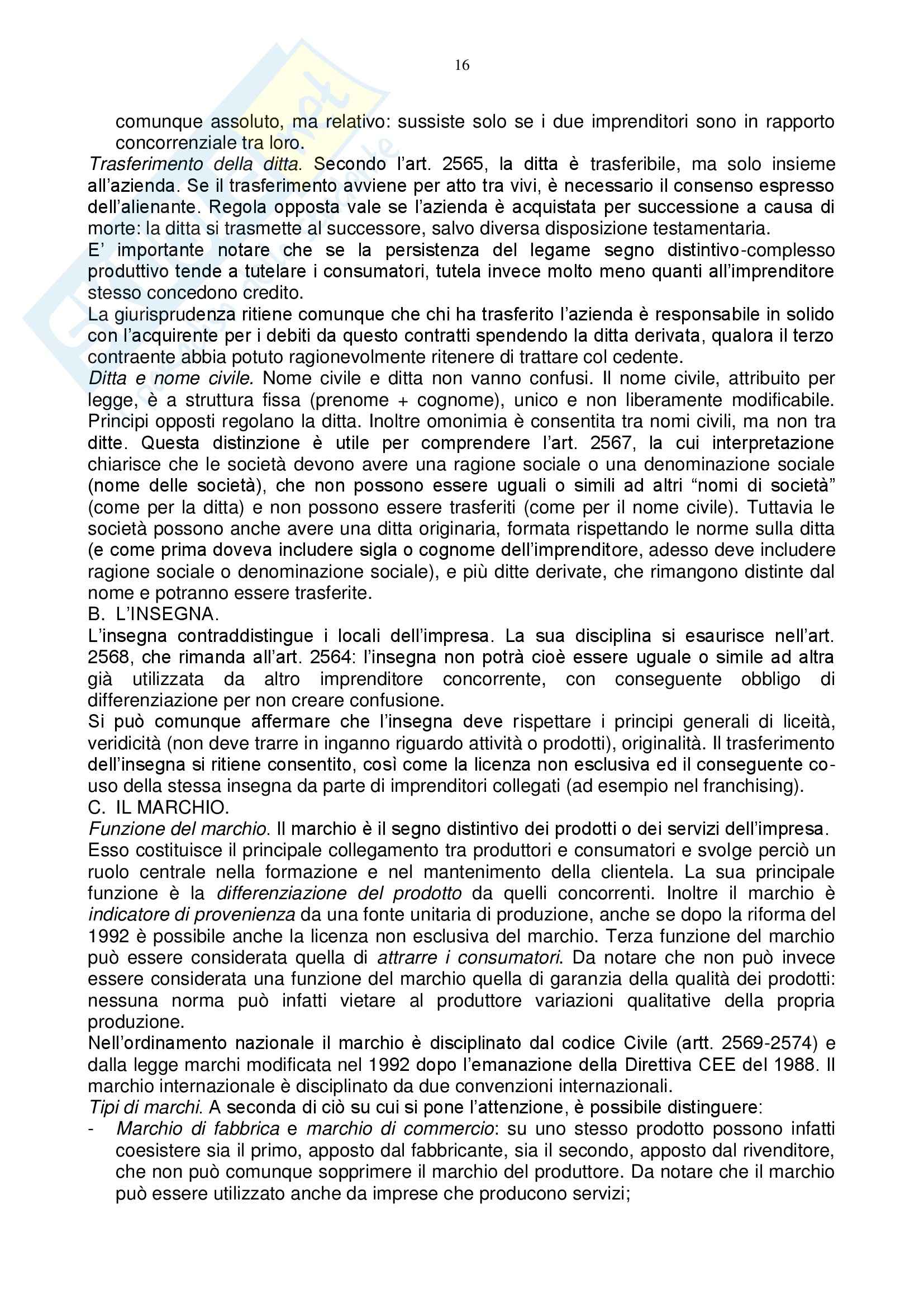Riassunto esame Diritto Commerciale, prof. Libertini, libro consigliato Manuale di Diritto Commerciale, Campobasso Pag. 16