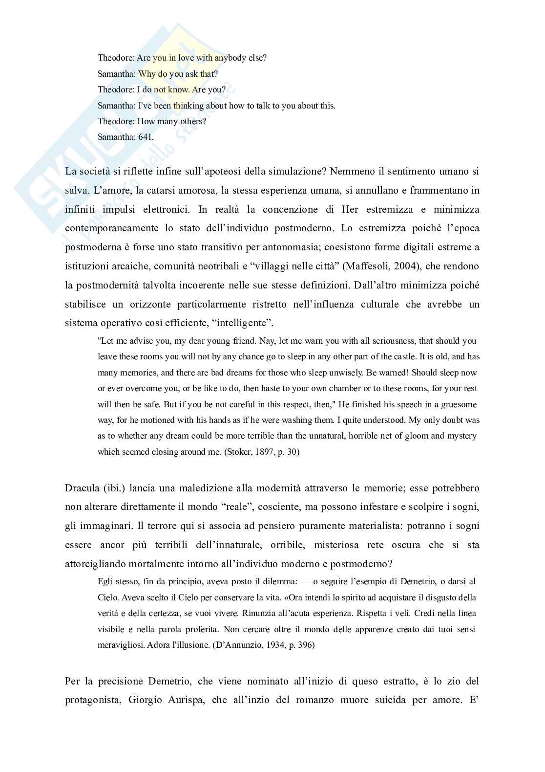 Tesi. Immaginari decadenti del postmodernismo. Visioni del passato e spettri contemporanei Pag. 21