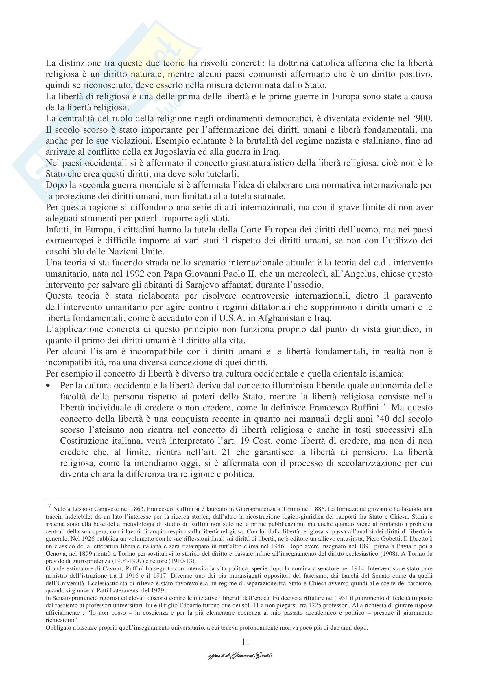 Diritto ecclesiastico comparato - Appunti Pag. 11