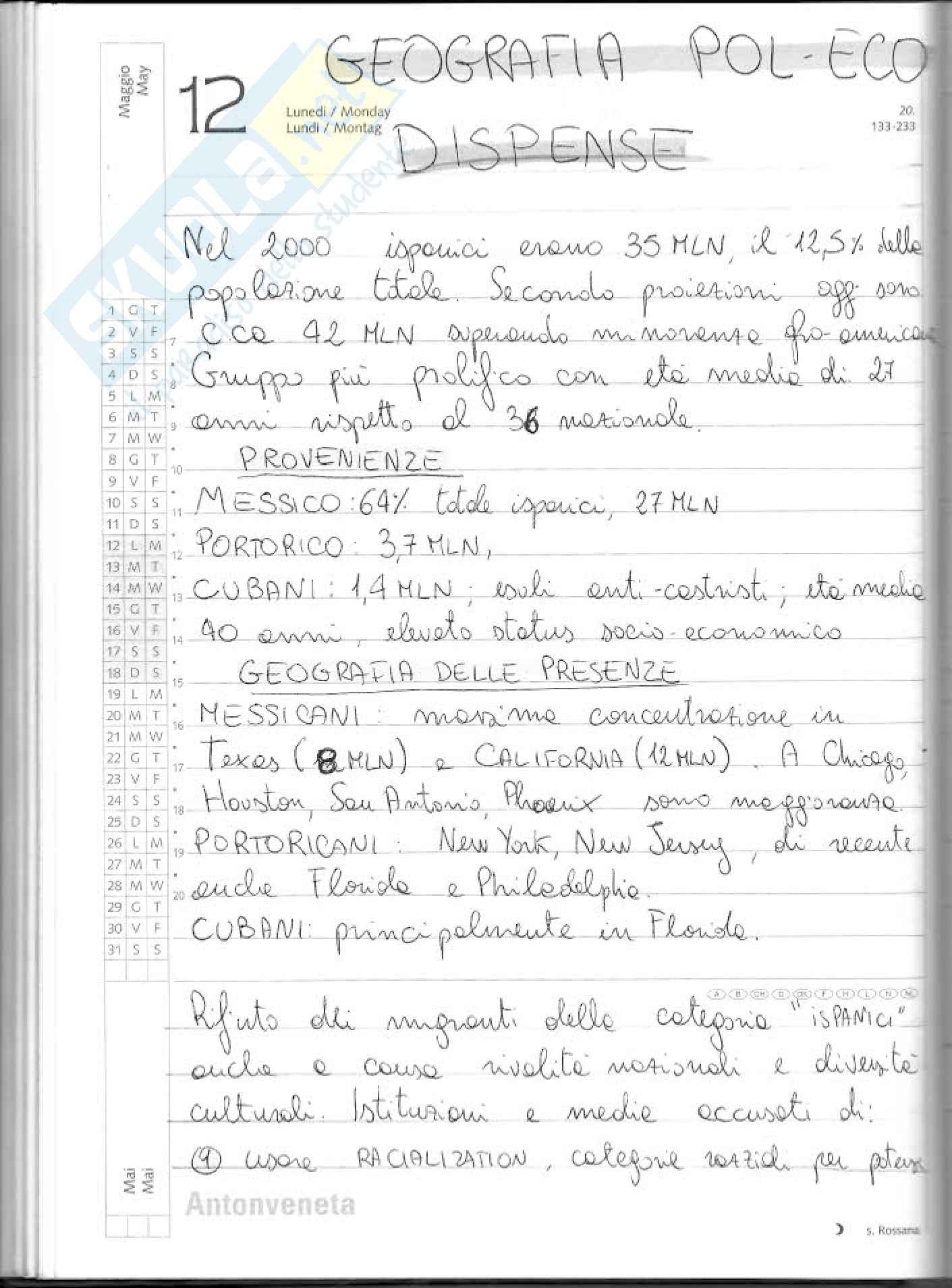 Flussi migratori negli Usa Pag. 1