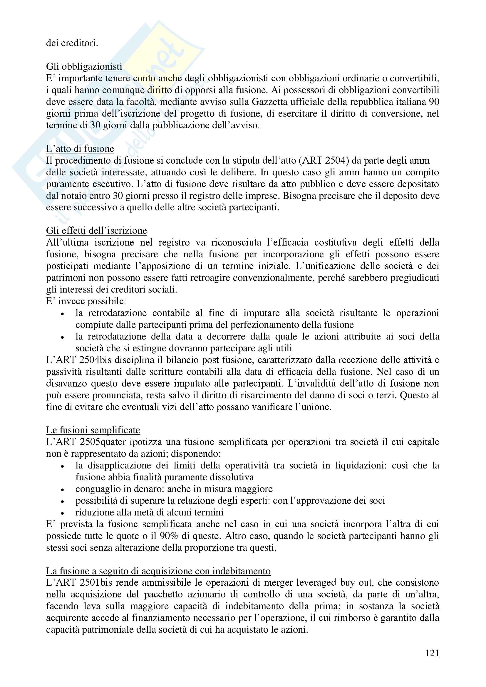 Diritto commerciale e domande d'esame Valensise Pag. 121