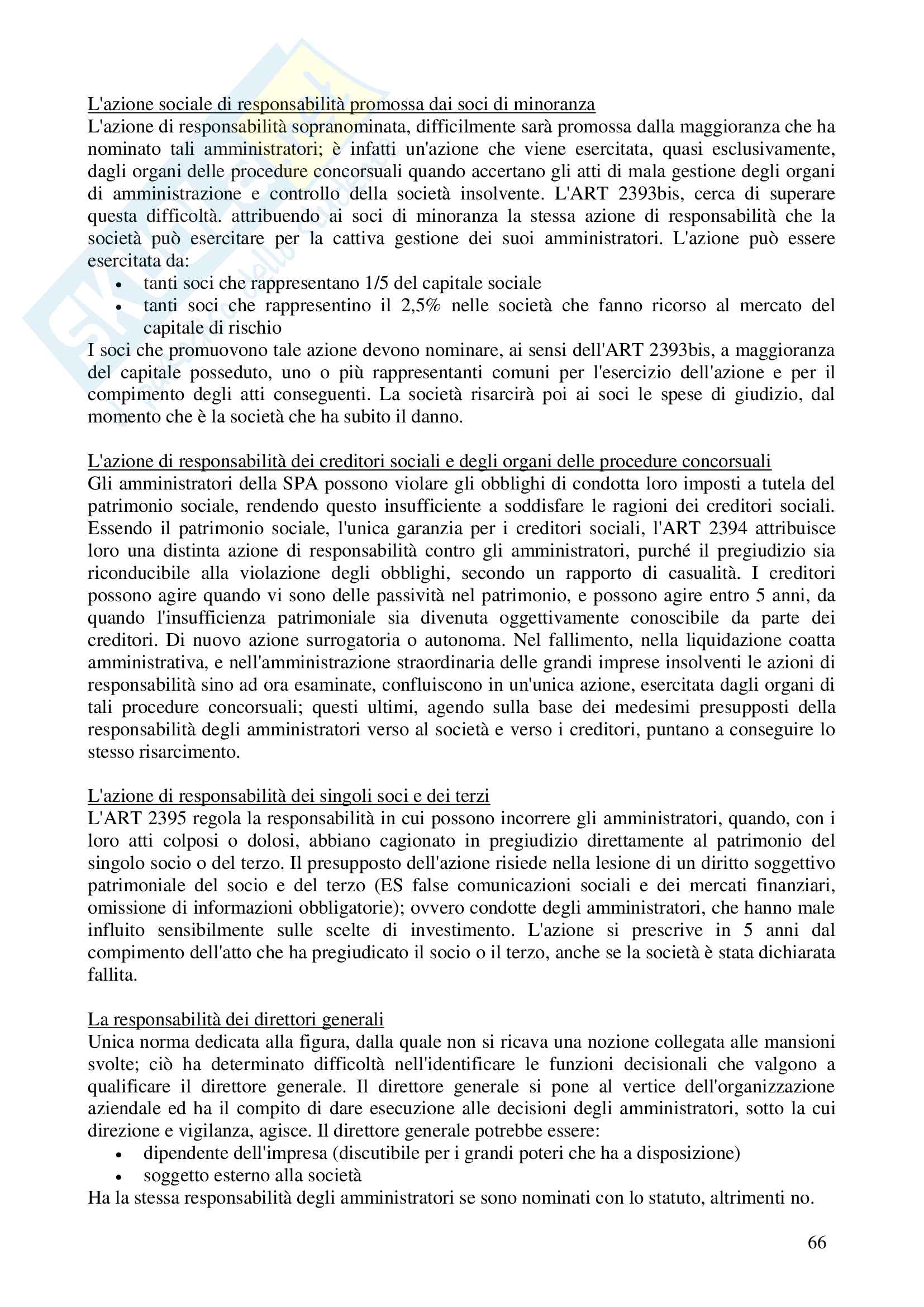 Diritto commerciale e domande d'esame Valensise Pag. 66
