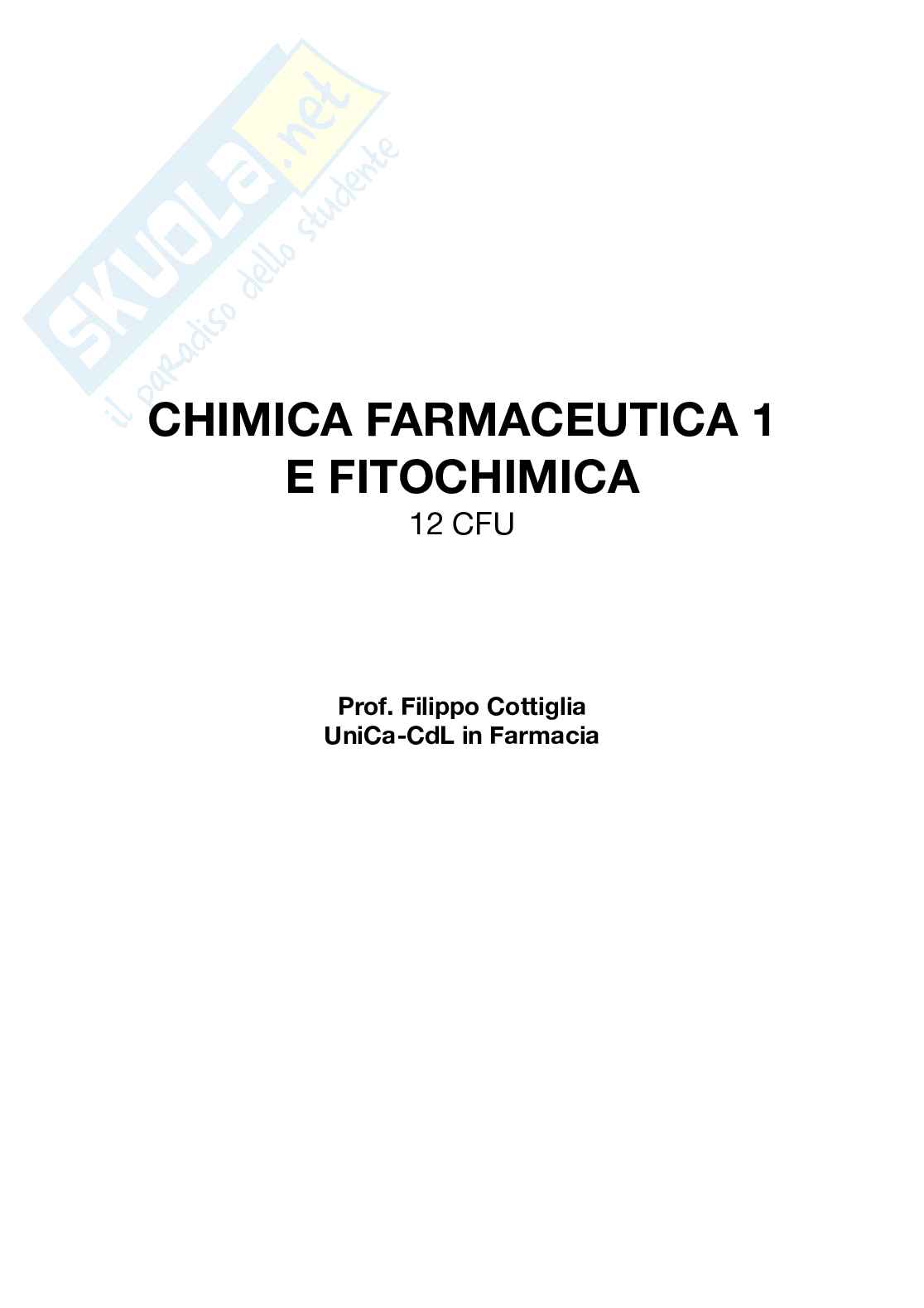 Chimica farmaceutica I e tossicologica e fitochimica Pag. 1