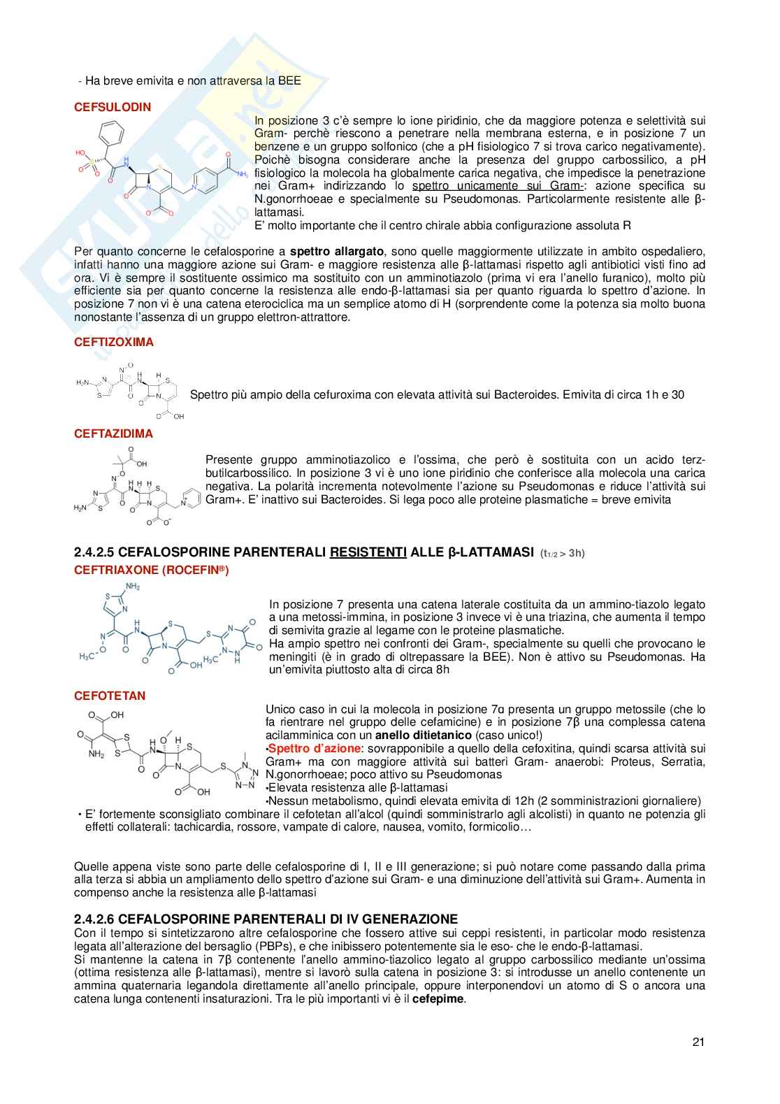 Chimica farmaceutica I e tossicologica e fitochimica Pag. 21